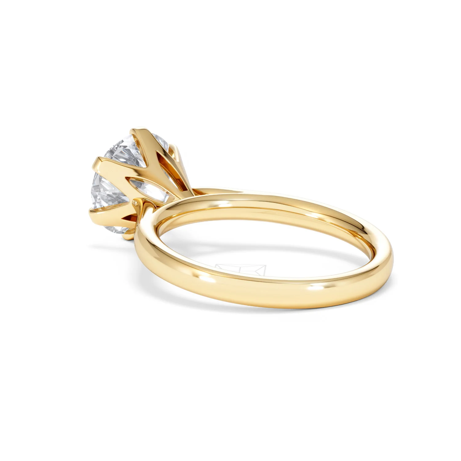 Low Set Chloe 3.00ct Lab Diamond Round Cut Engagement Ring in 18K Yellow Gold G/VS1 - Image 57