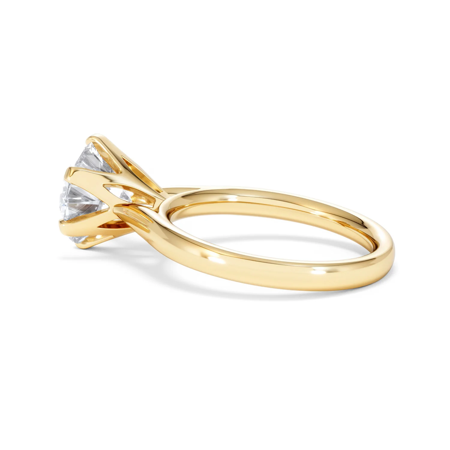 Low Set Chloe 3.00ct Lab Diamond Round Cut Engagement Ring in 18K Yellow Gold G/VS1 - Image 63