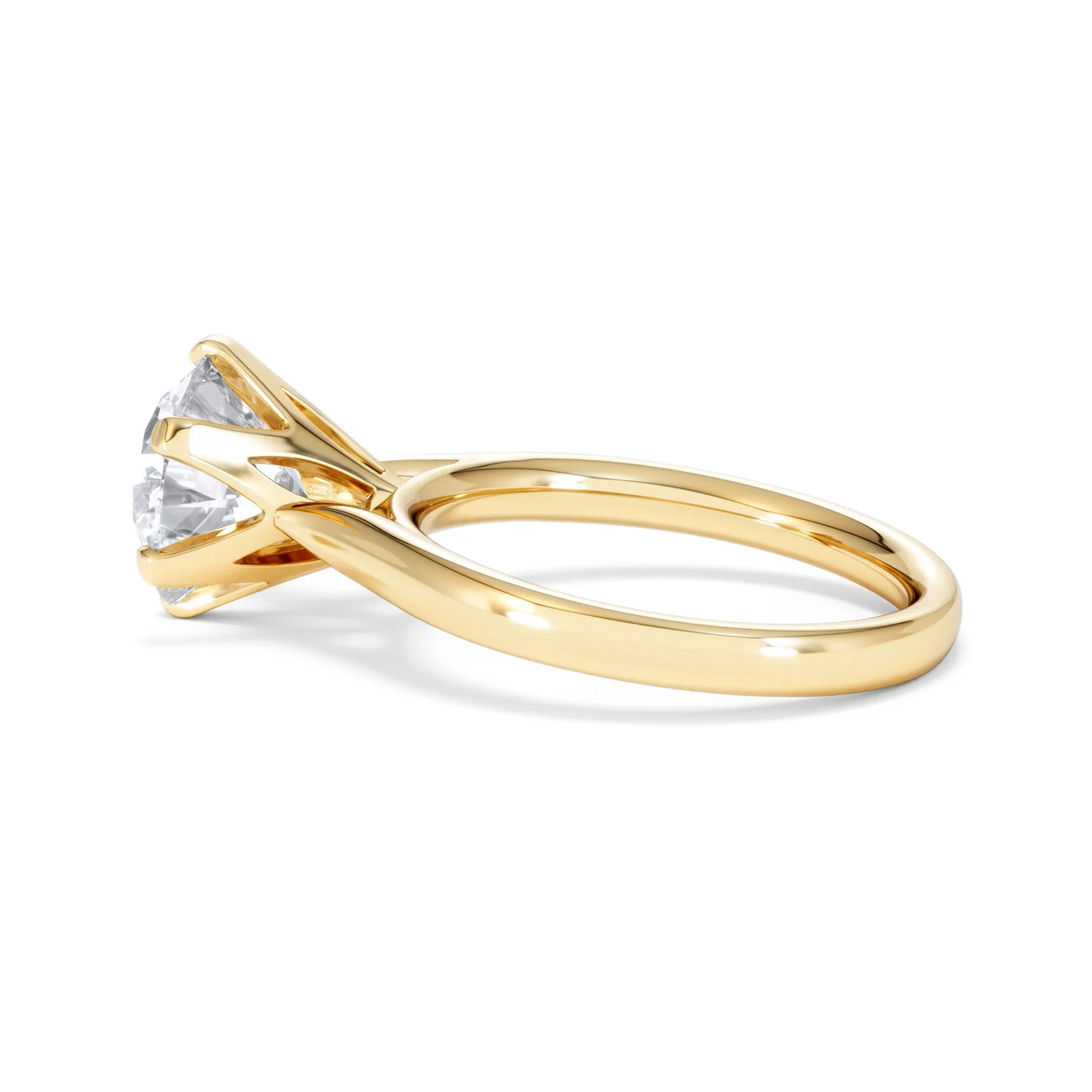 Low Set Chloe 3.00ct Lab Diamond Round Cut Engagement Ring in 18K Yellow Gold G/VS1 - Image 65