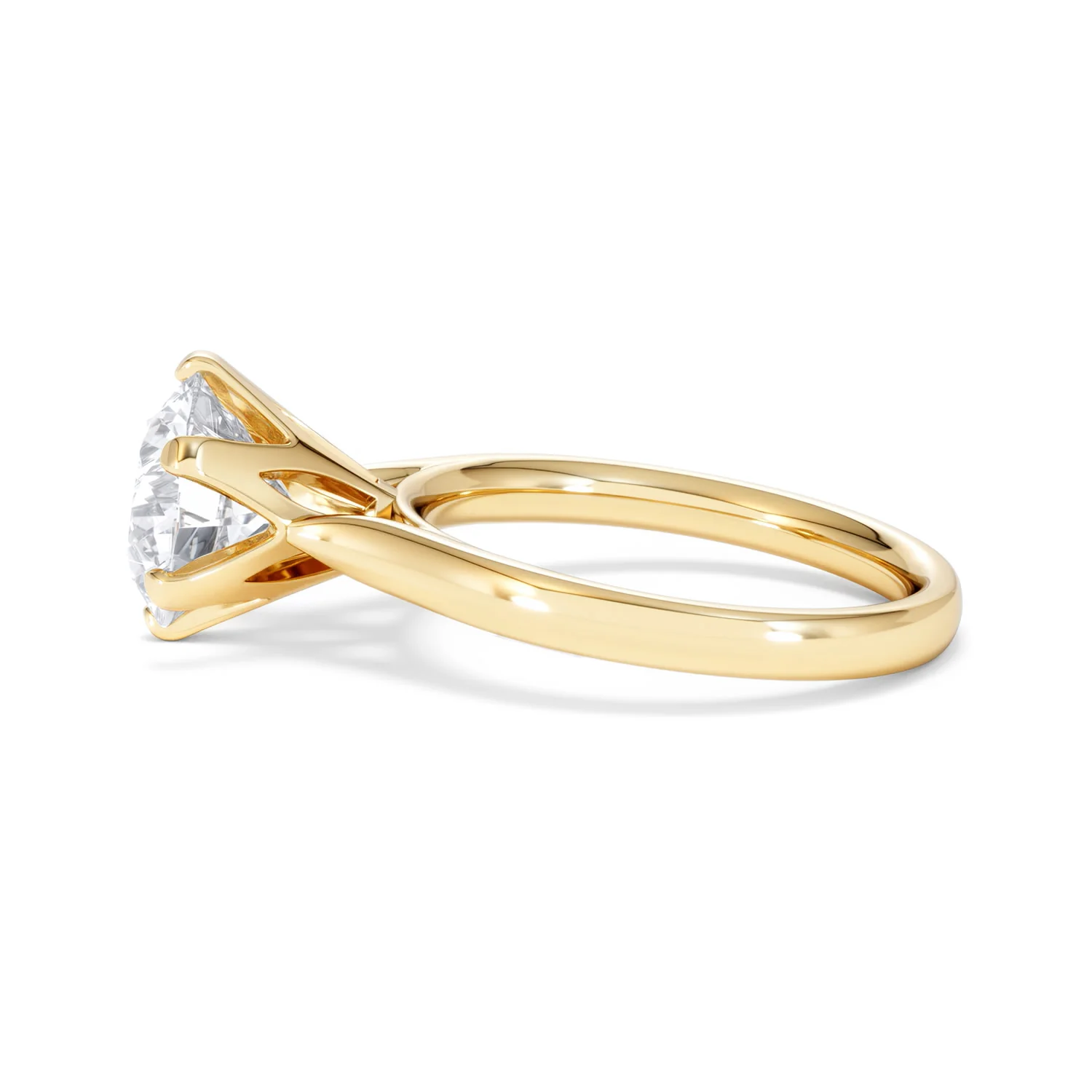 Low Set Chloe 3.00ct Lab Diamond Round Cut Engagement Ring in 18K Yellow Gold G/VS1 - Image 68