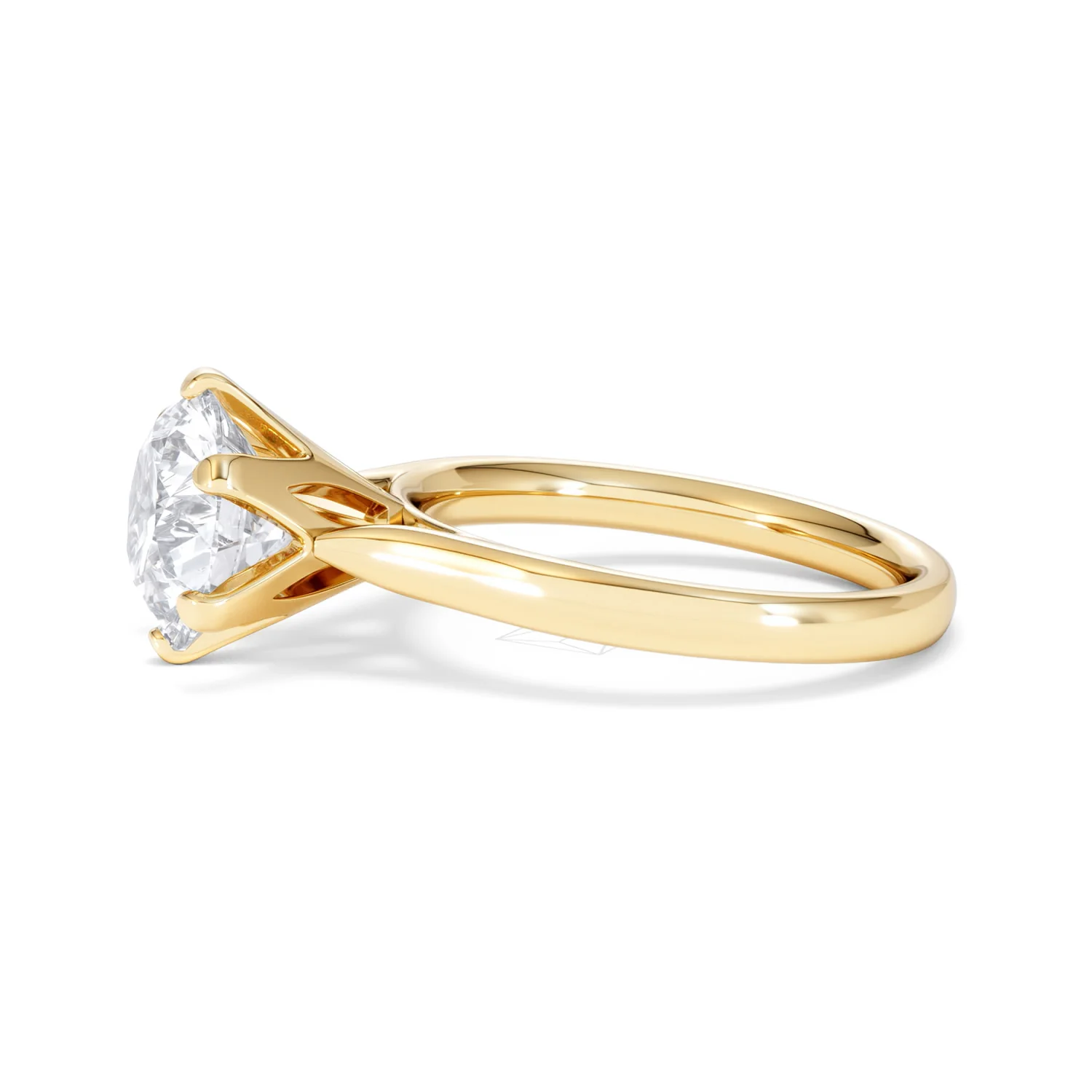 Low Set Chloe 3.00ct Lab Diamond Round Cut Engagement Ring in 18K Yellow Gold G/VS1 - Image 71