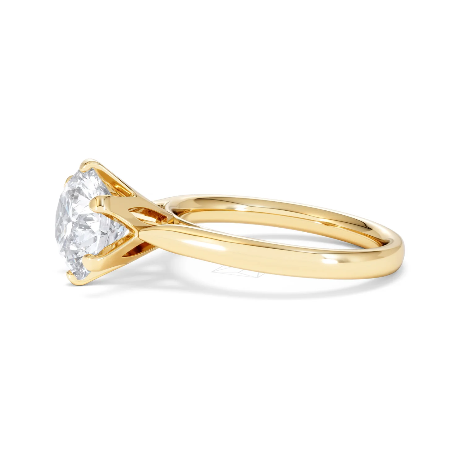 Low Set Chloe 3.00ct Lab Diamond Round Cut Engagement Ring in 18K Yellow Gold G/VS1 - Image 72