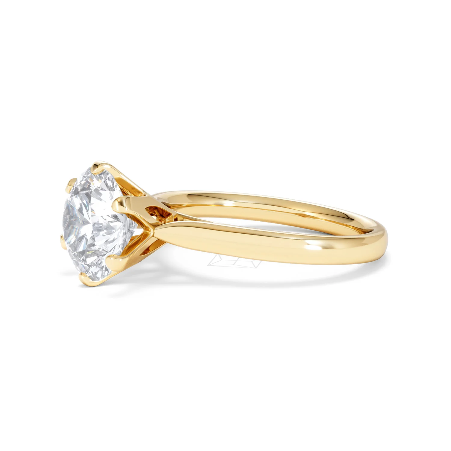 Low Set Chloe 3.00ct Lab Diamond Round Cut Engagement Ring in 18K Yellow Gold G/VS1 - Image 75