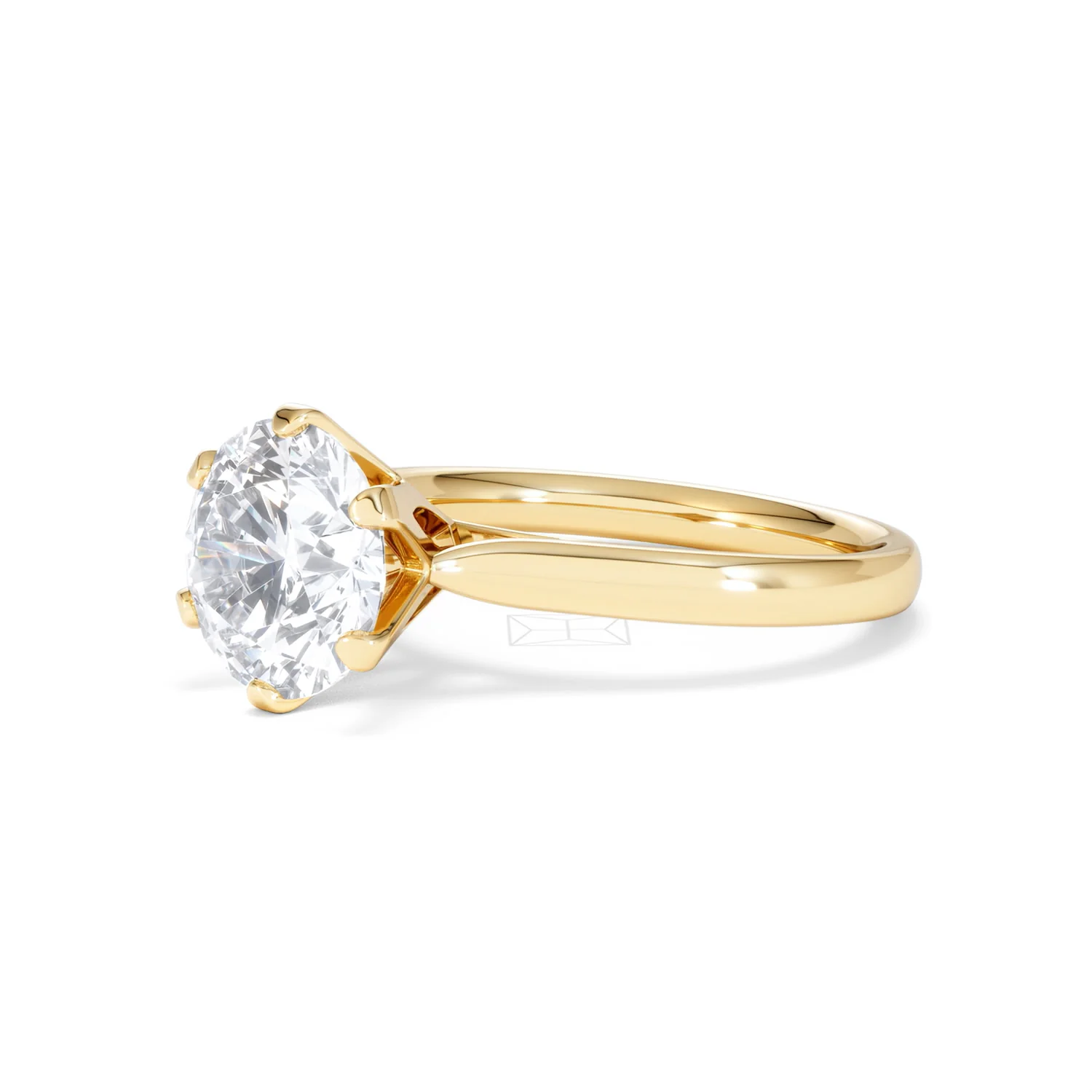 Low Set Chloe 3.00ct Lab Diamond Round Cut Engagement Ring in 18K Yellow Gold G/VS1 - Image 78