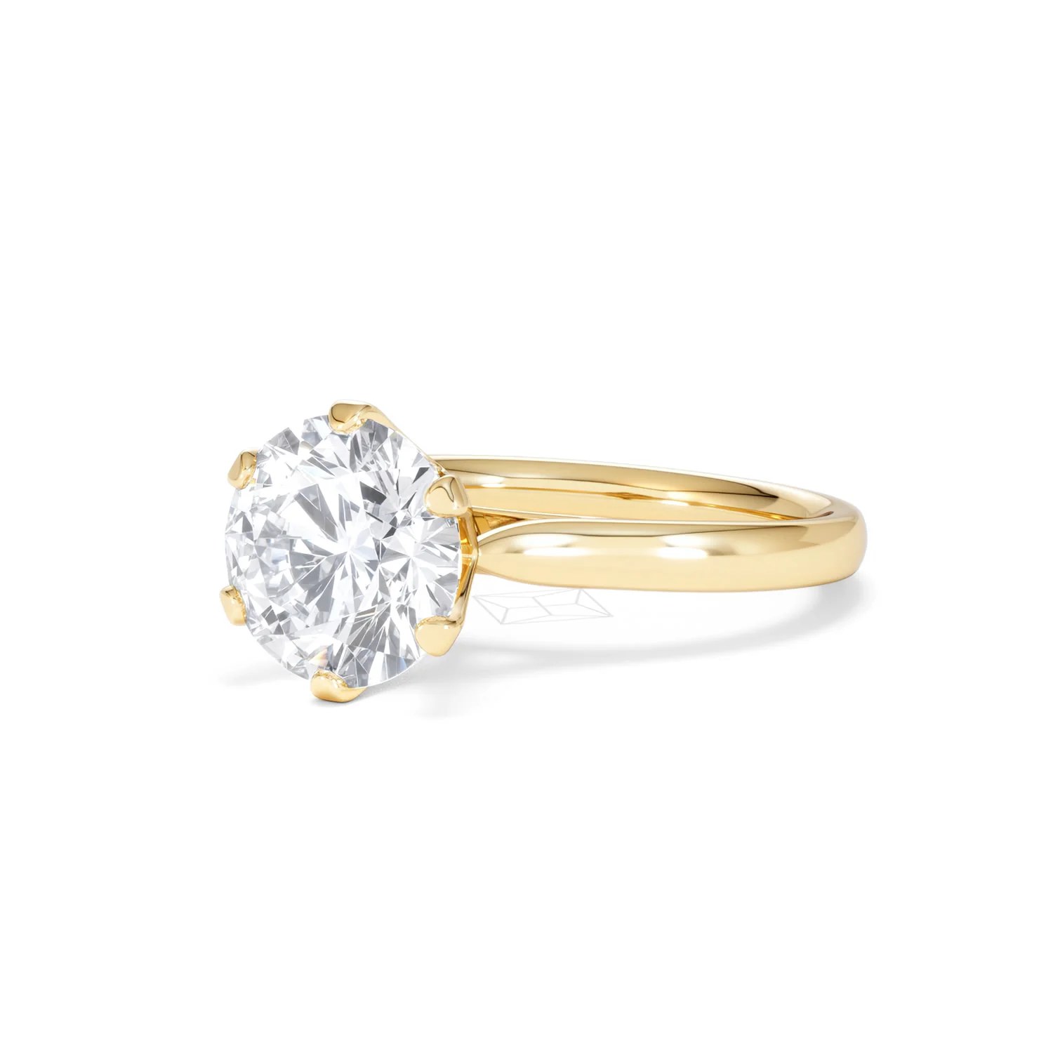 Low Set Chloe 3.00ct Lab Diamond Round Cut Engagement Ring in 18K Yellow Gold G/VS1 - Image 81