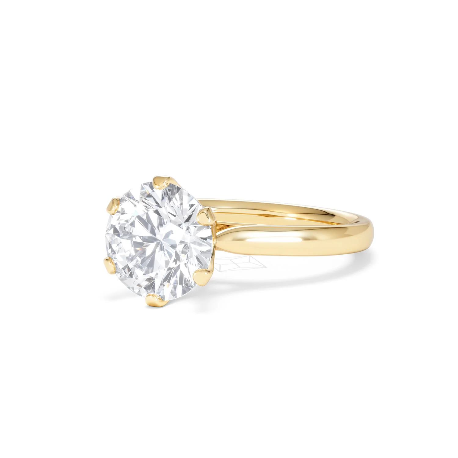 Low Set Chloe 3.00ct Lab Diamond Round Cut Engagement Ring in 18K Yellow Gold G/VS1 - Image 82