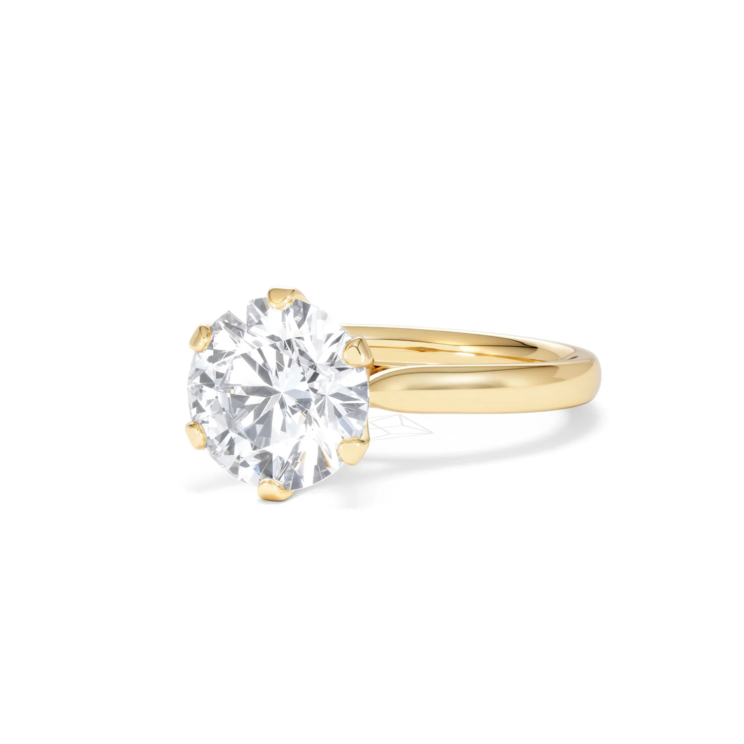 Low Set Chloe 3.00ct Lab Diamond Round Cut Engagement Ring in 18K Yellow Gold G/VS1 - Image 83
