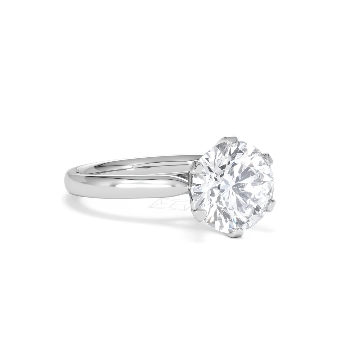 Low Set Chloe 3.00ct Lab Diamond Round Cut Engagement Ring in Platinum G/VS1 - Image 14