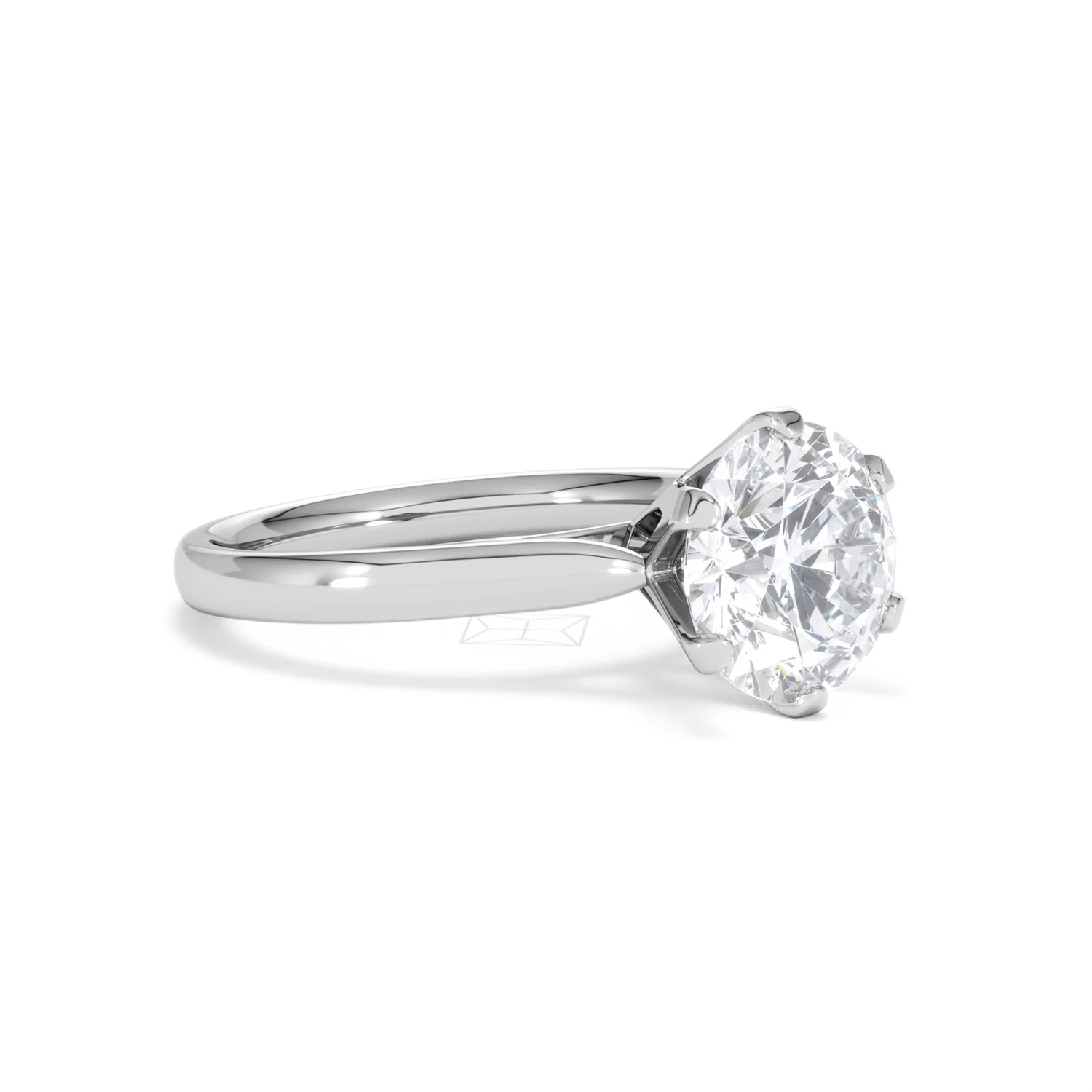 Low Set Chloe 3.00ct Lab Diamond Round Cut Engagement Ring in Platinum G/VS1 - Image 17