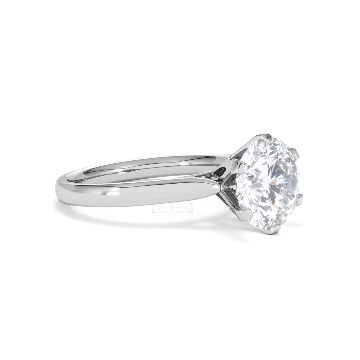Low Set Chloe 3.00ct Lab Diamond Round Cut Engagement Ring in Platinum G/VS1 - Image 18