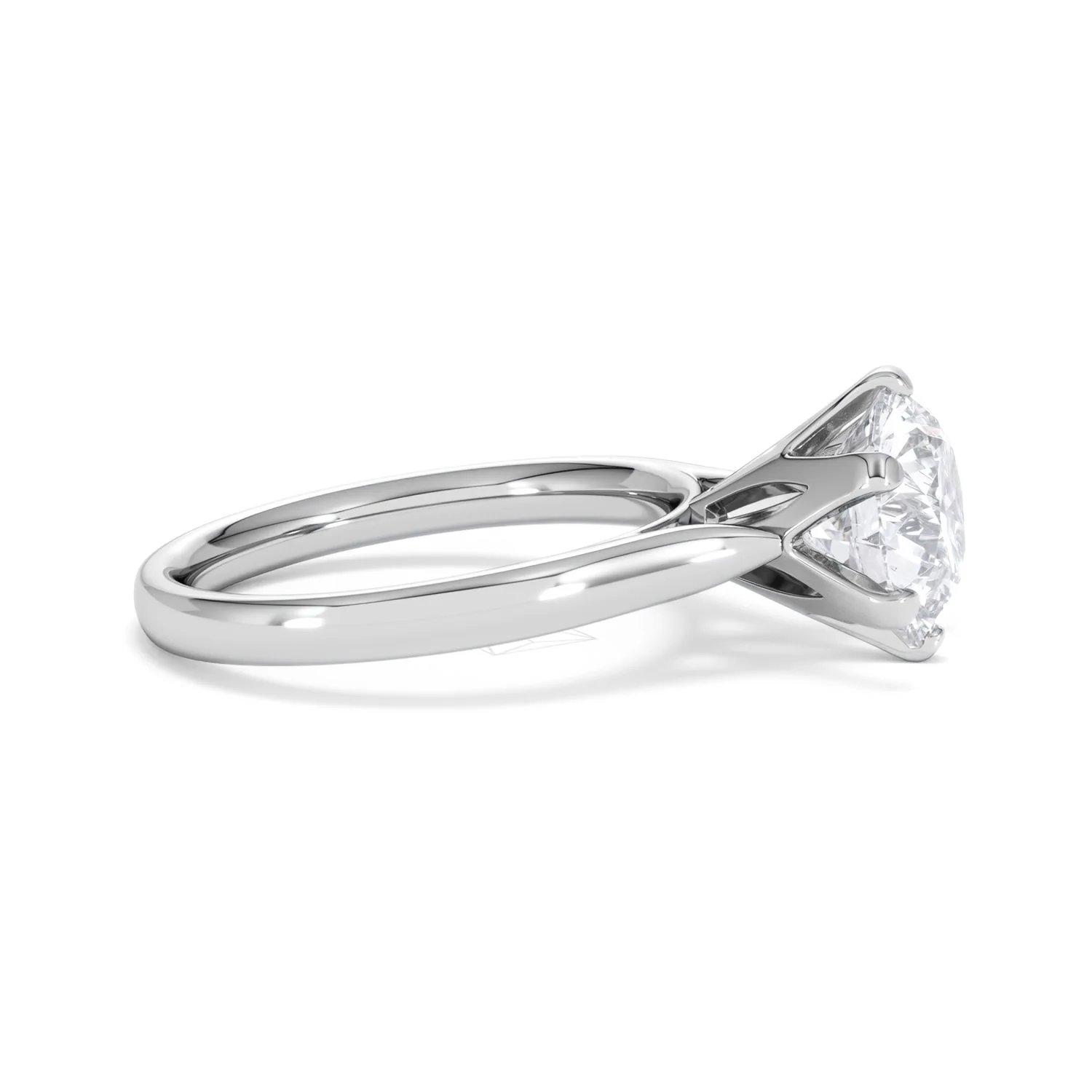 Low Set Chloe 3.00ct Lab Diamond Round Cut Engagement Ring in Platinum G/VS1 - Image 25