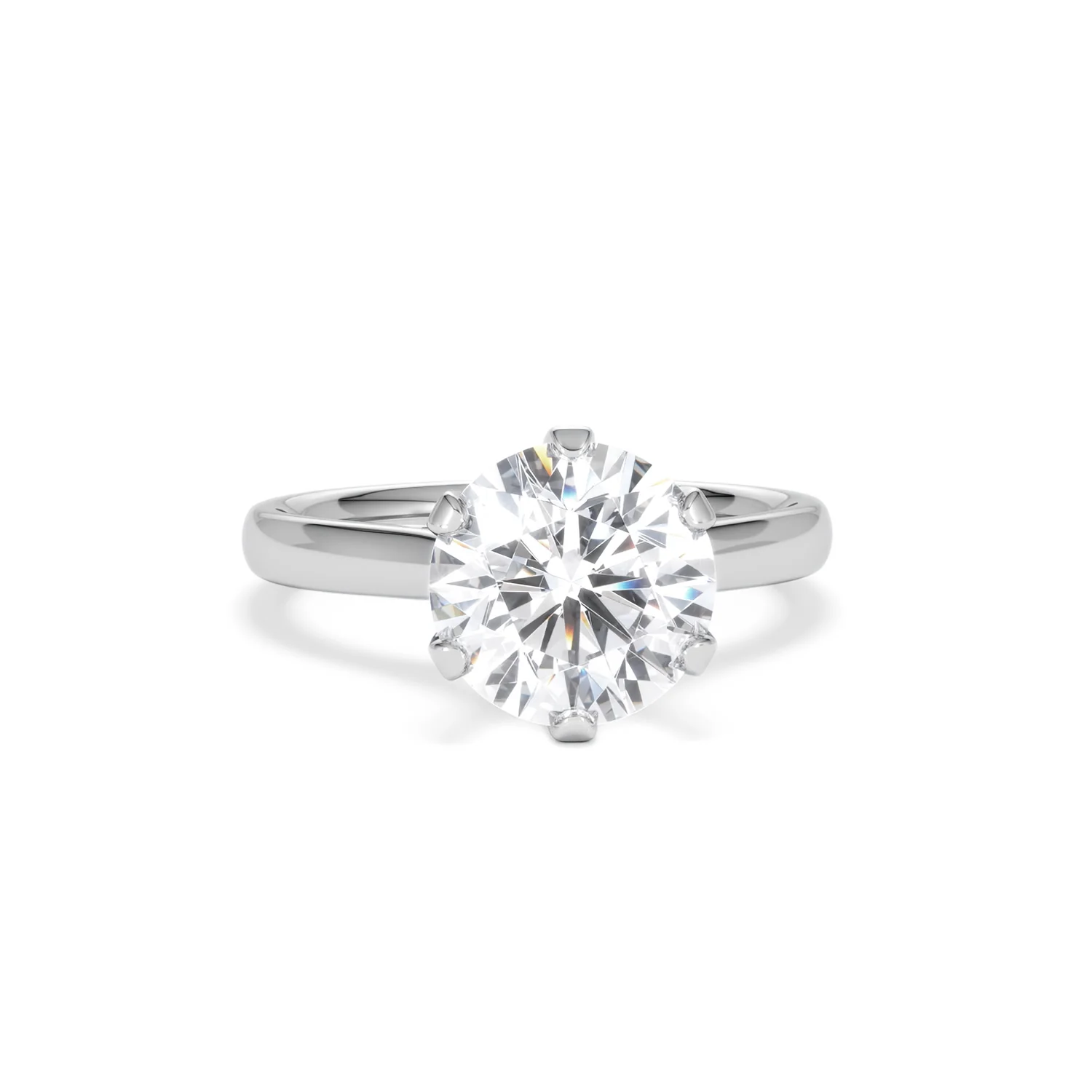 Low Set Chloe 3.00ct Lab Diamond Round Cut Engagement Ring in Platinum G/VS1 - Image 9