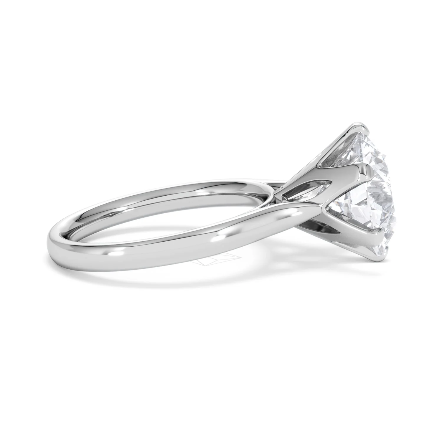 Low Set Chloe 5.00ct Lab Diamond Round Cut Engagement Ring in 18K White Gold G/VS1 - Image 28