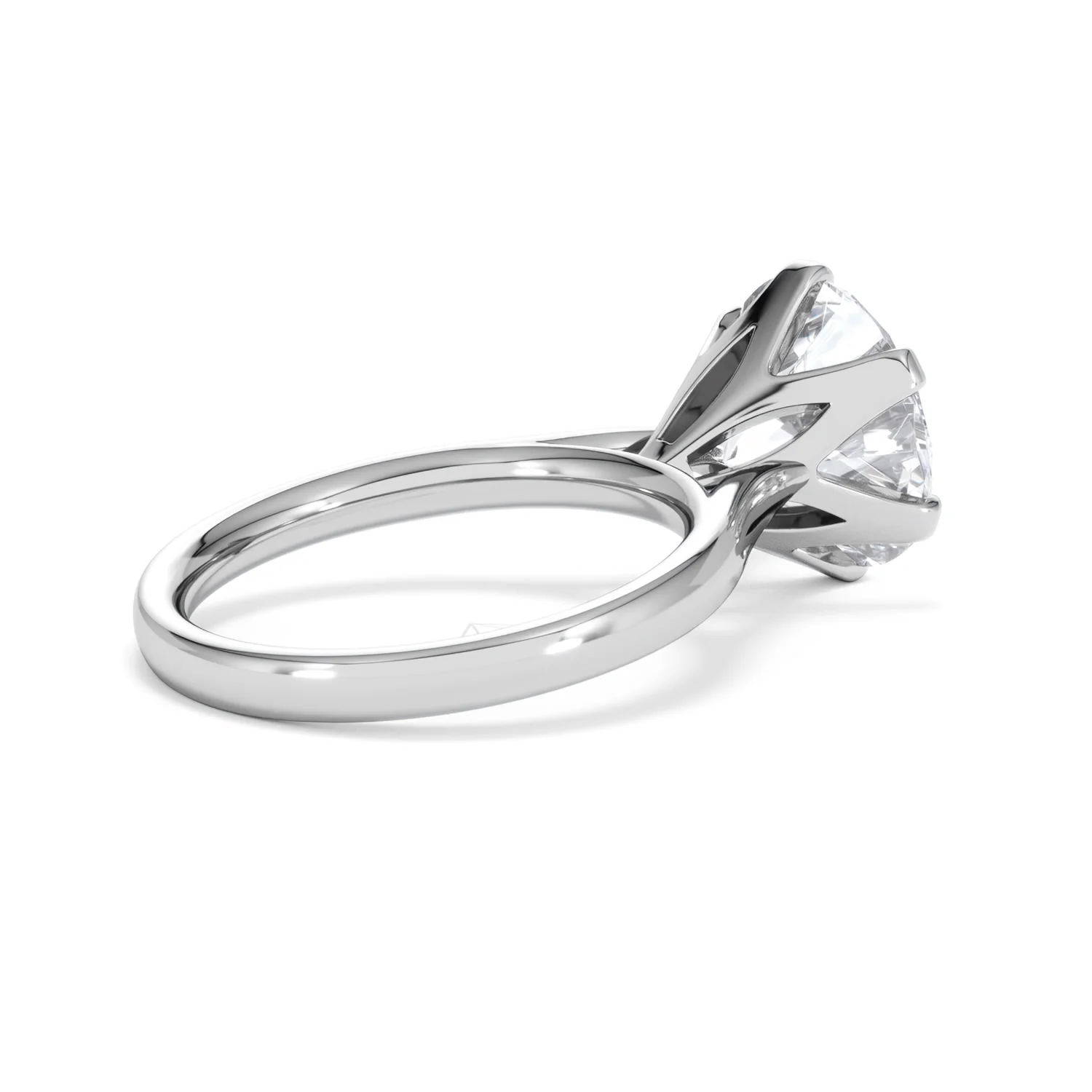 Low Set Chloe 5.00ct Lab Diamond Round Cut Engagement Ring in 18K White Gold G/VS1 - Image 37
