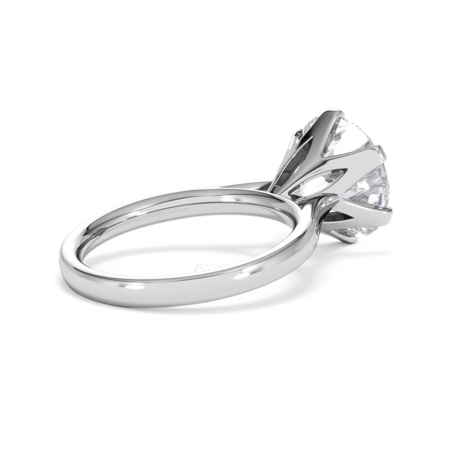 Low Set Chloe 5.00ct Lab Diamond Round Cut Engagement Ring in 18K White Gold G/VS1 - Image 38
