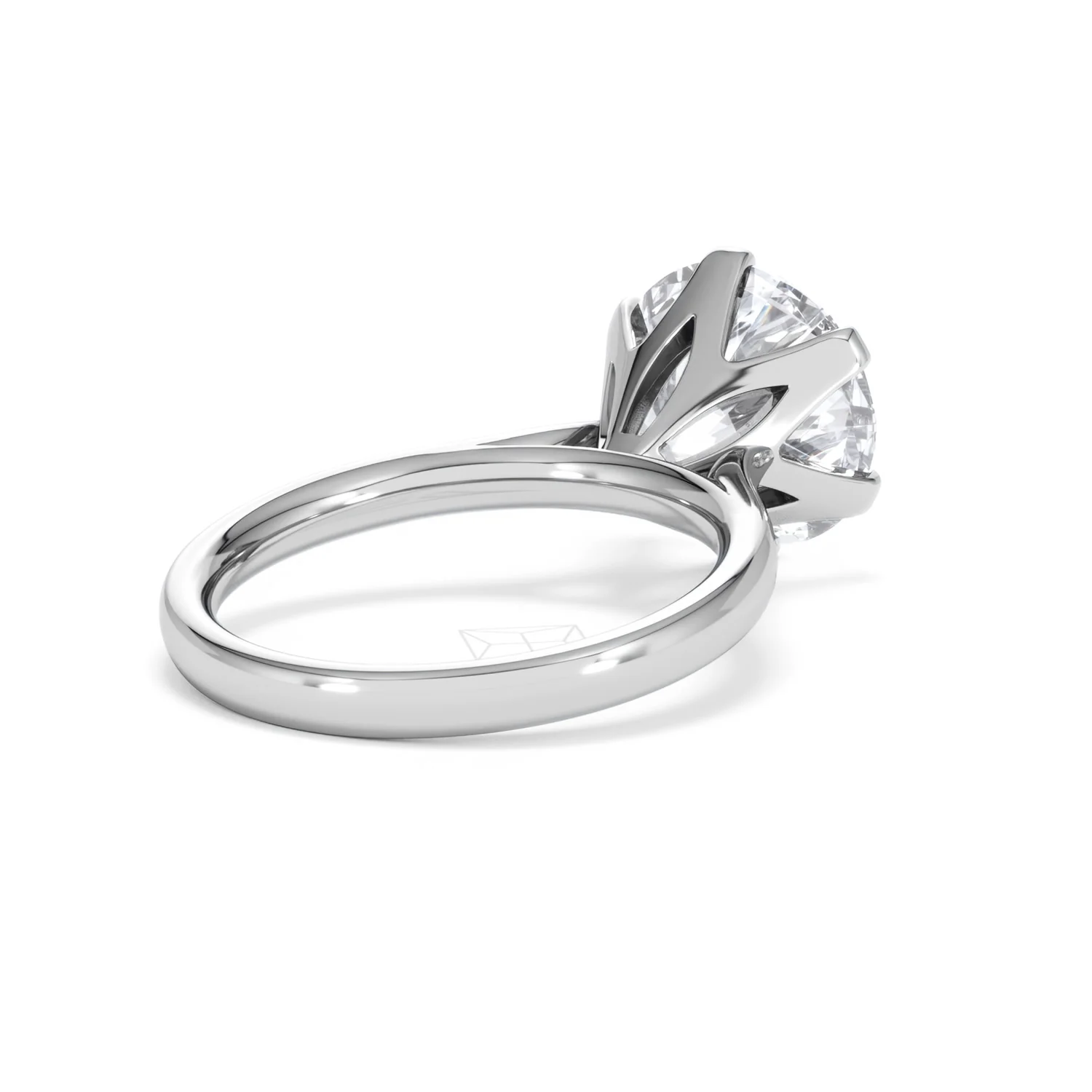 Low Set Chloe 5.00ct Lab Diamond Round Cut Engagement Ring in 18K White Gold G/VS1 - Image 41