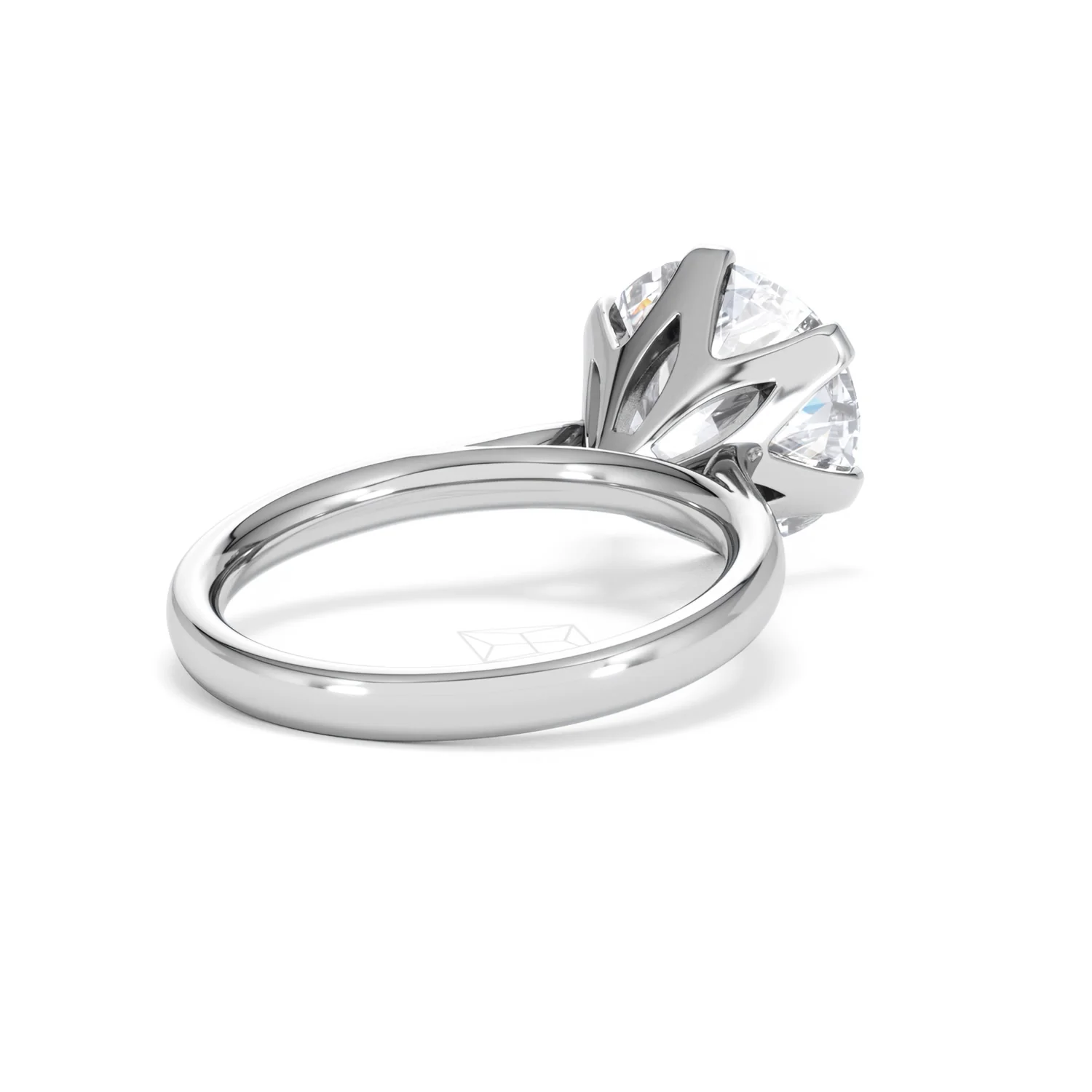 Low Set Chloe 5.00ct Lab Diamond Round Cut Engagement Ring in 18K White Gold G/VS1 - Image 42