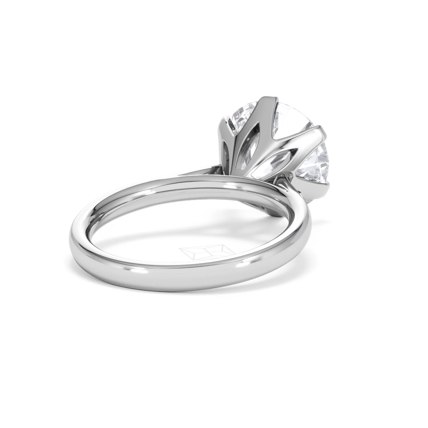 Low Set Chloe 5.00ct Lab Diamond Round Cut Engagement Ring in 18K White Gold G/VS1 - Image 43
