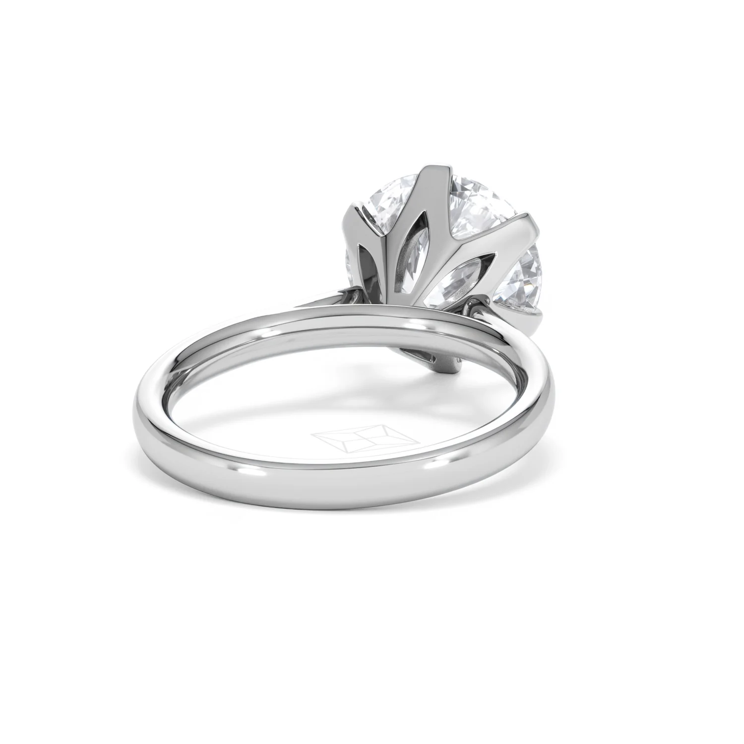 Low Set Chloe 5.00ct Lab Diamond Round Cut Engagement Ring in 18K White Gold G/VS1 - Image 45