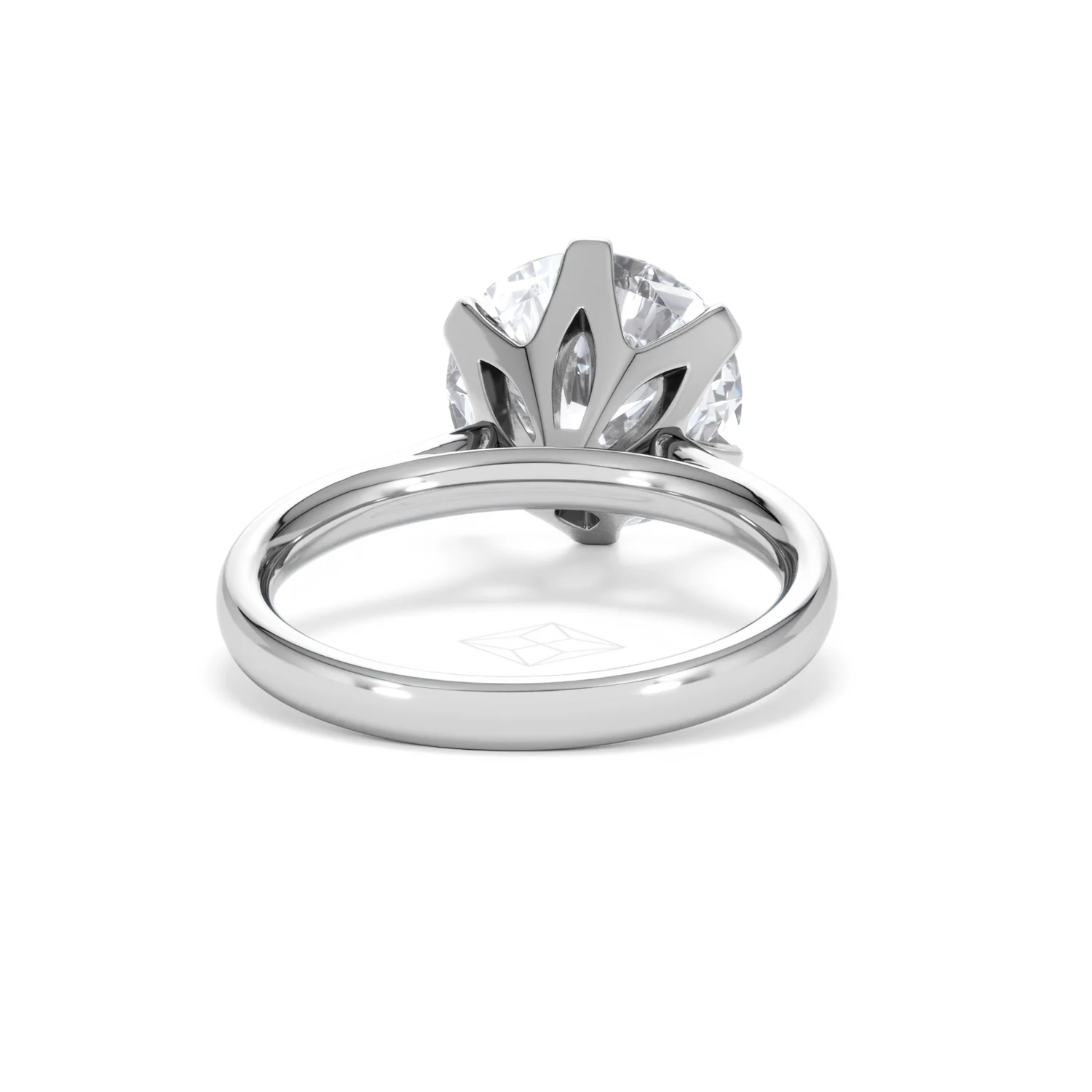 Low Set Chloe 5.00ct Lab Diamond Round Cut Engagement Ring in 18K White Gold G/VS1 - Image 47