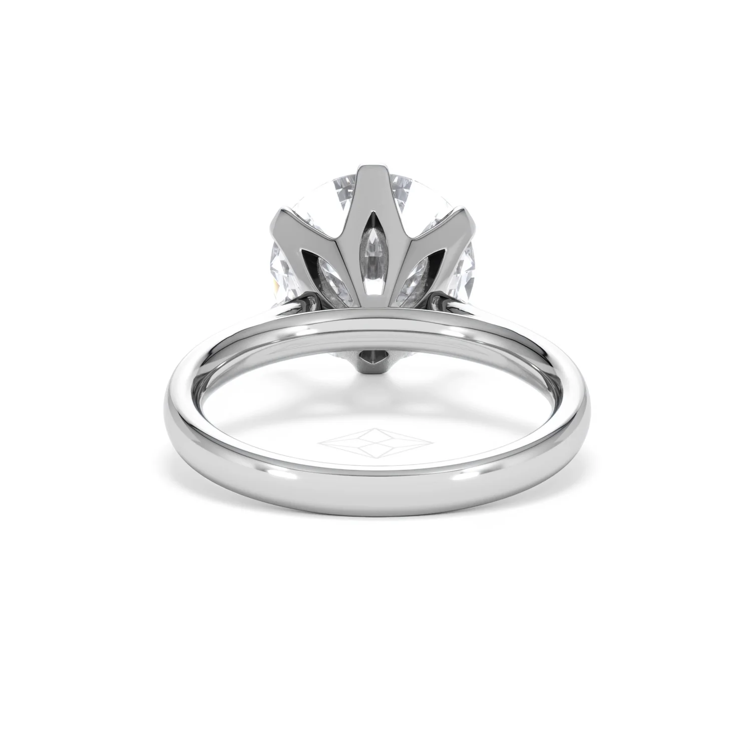 Low Set Chloe 5.00ct Lab Diamond Round Cut Engagement Ring in 18K White Gold G/VS1 - Image 49