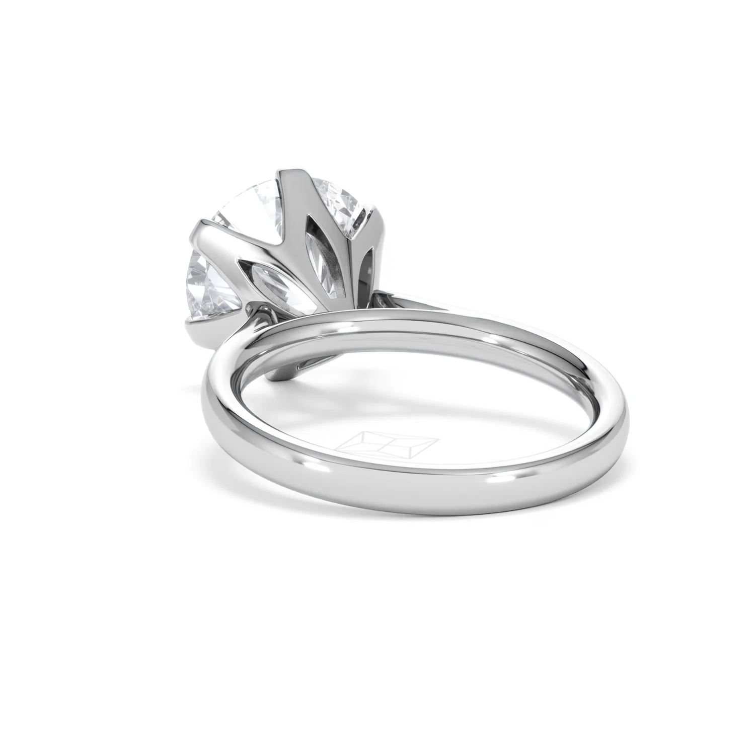 Low Set Chloe 5.00ct Lab Diamond Round Cut Engagement Ring in 18K White Gold G/VS1 - Image 54