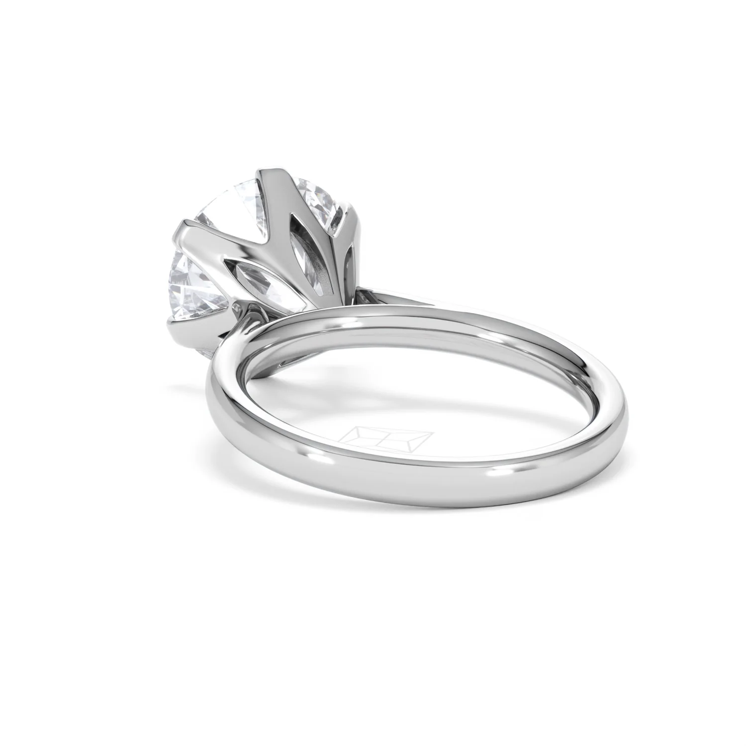 Low Set Chloe 5.00ct Lab Diamond Round Cut Engagement Ring in 18K White Gold G/VS1 - Image 55