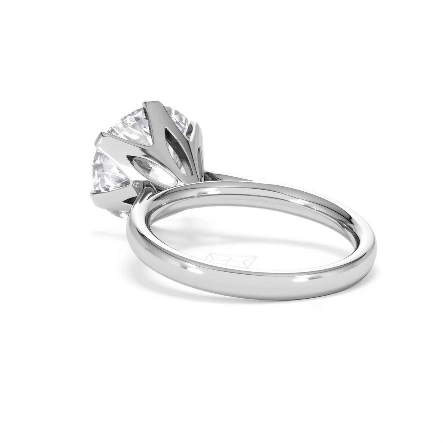 Low Set Chloe 5.00ct Lab Diamond Round Cut Engagement Ring in 18K White Gold G/VS1 - Image 56