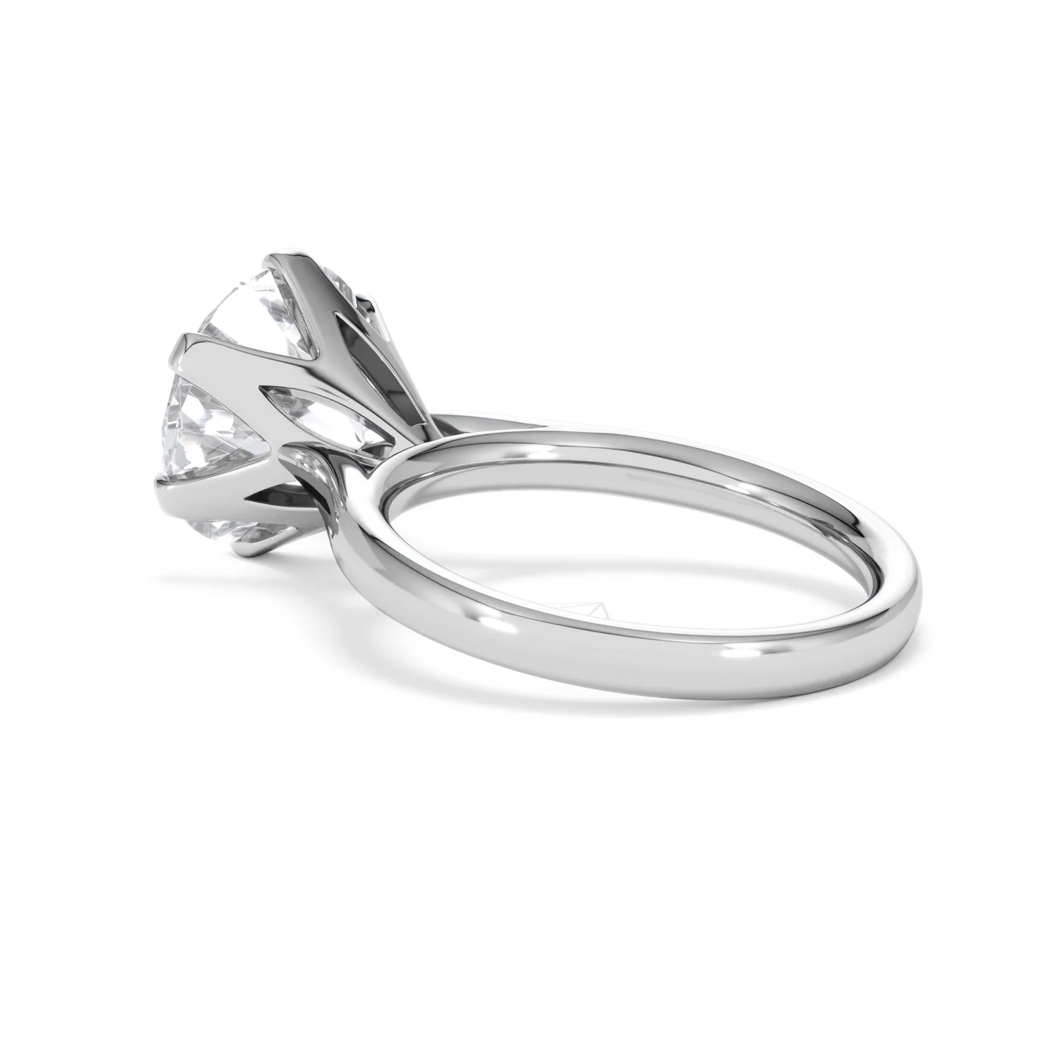 Low Set Chloe 5.00ct Lab Diamond Round Cut Engagement Ring in 18K White Gold G/VS1 - Image 60