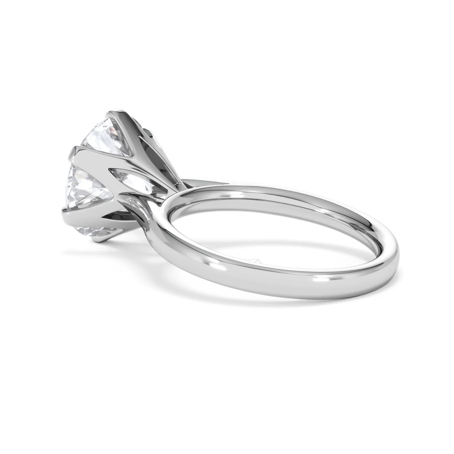Low Set Chloe 5.00ct Lab Diamond Round Cut Engagement Ring in 18K White Gold G/VS1 - Image 61