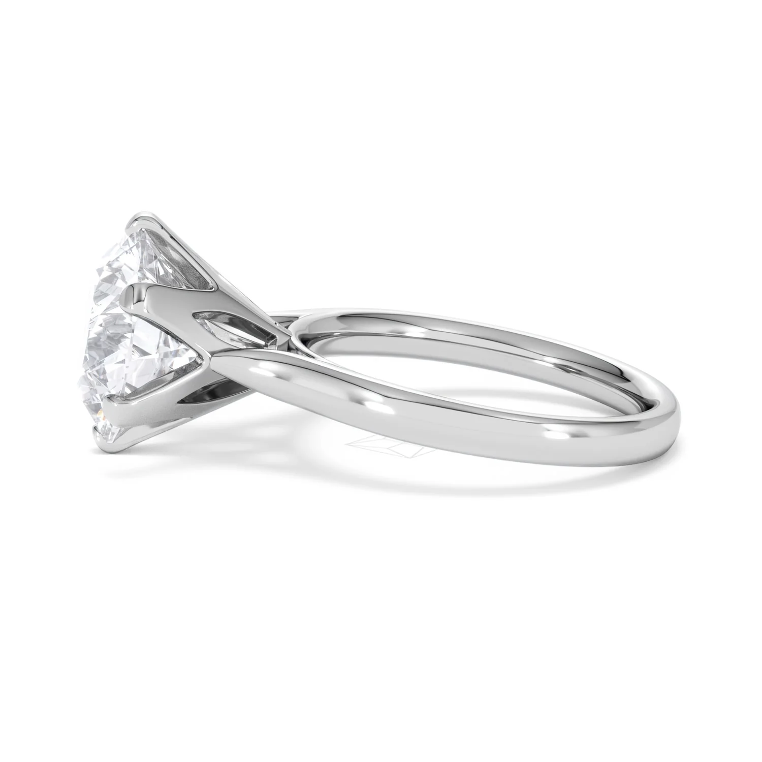 Low Set Chloe 5.00ct Lab Diamond Round Cut Engagement Ring in 18K White Gold G/VS1 - Image 70