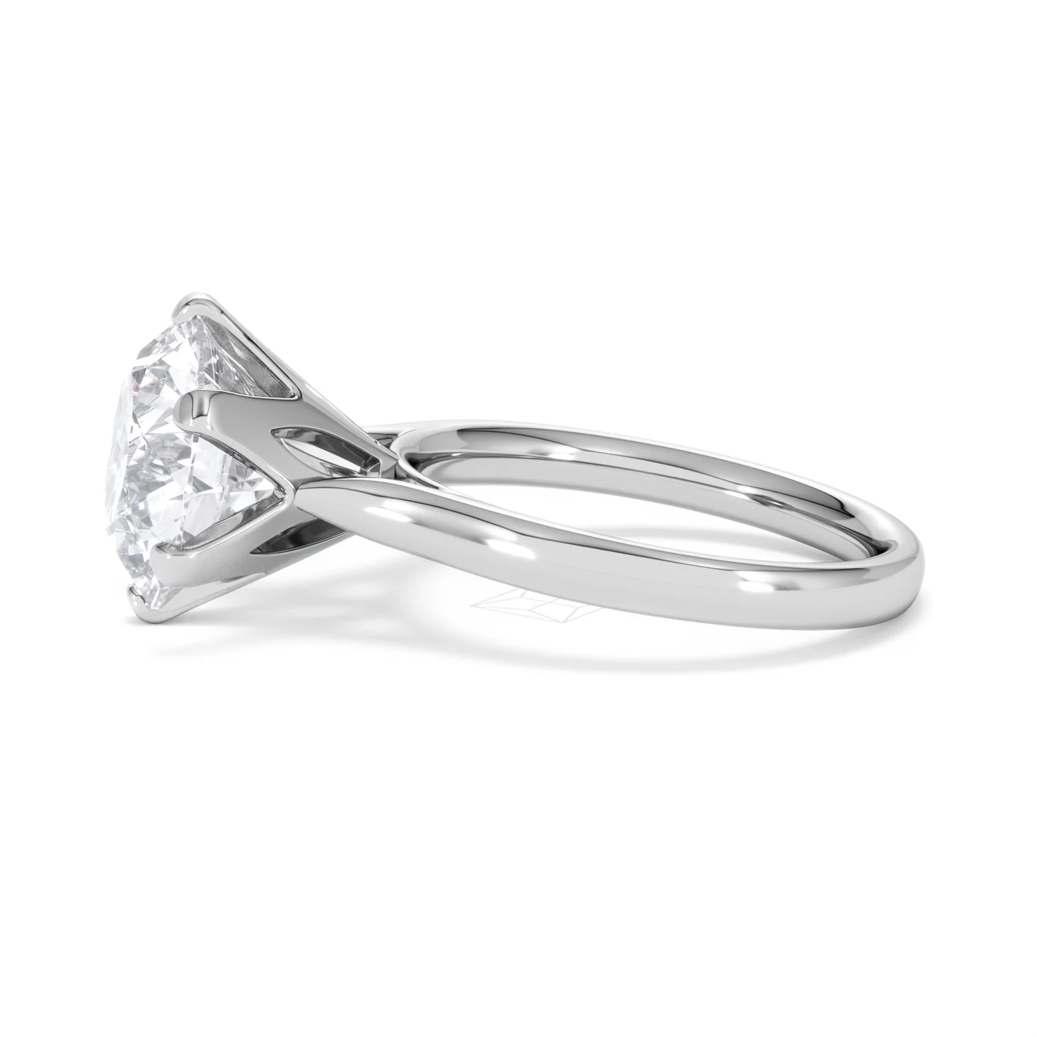 Low Set Chloe 5.00ct Lab Diamond Round Cut Engagement Ring in 18K White Gold G/VS1 - Image 71