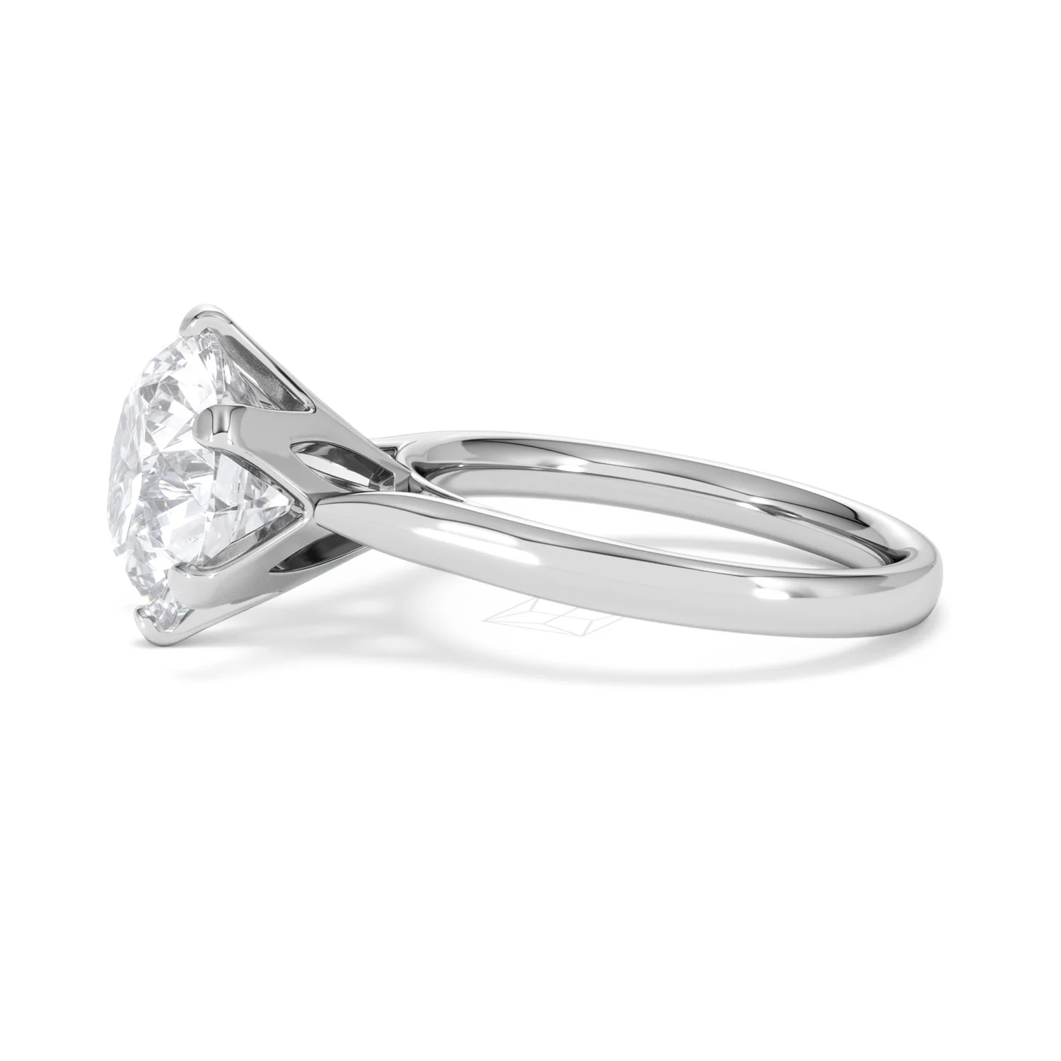 Low Set Chloe 5.00ct Lab Diamond Round Cut Engagement Ring in 18K White Gold G/VS1 - Image 72