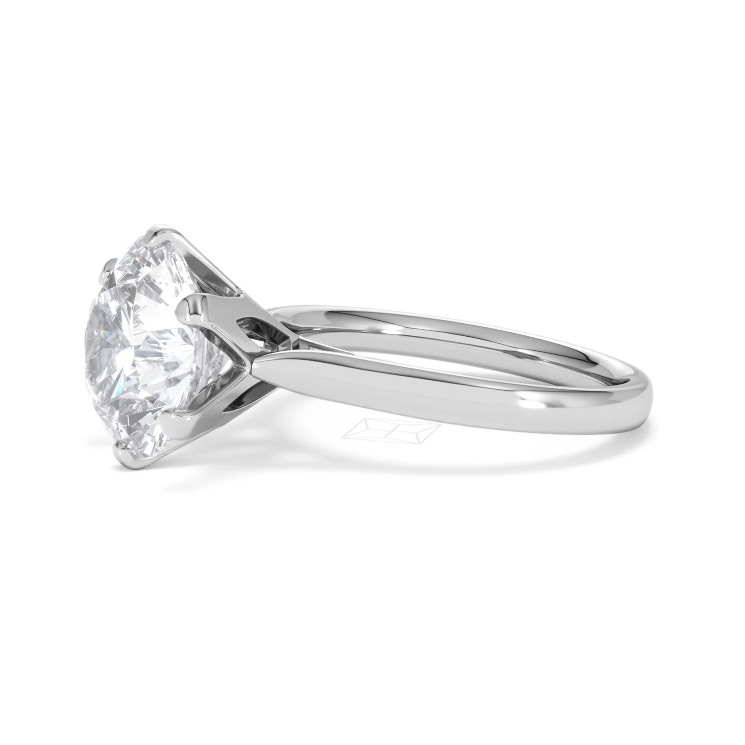 Low Set Chloe 5.00ct Lab Diamond Round Cut Engagement Ring in 18K White Gold G/VS1 - Image 75