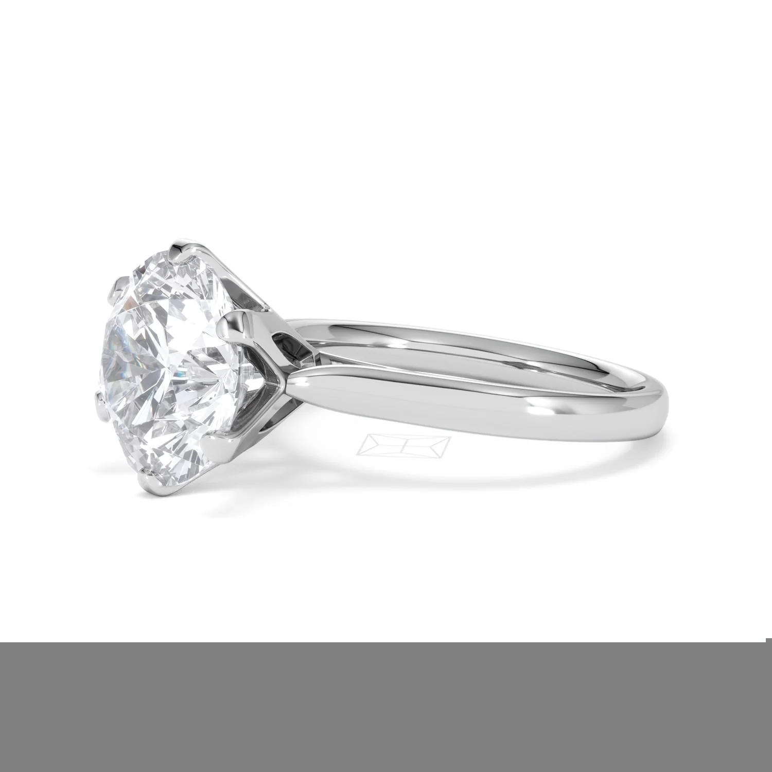 Low Set Chloe 5.00ct Lab Diamond Round Cut Engagement Ring in 18K White Gold G/VS1 - Image 77
