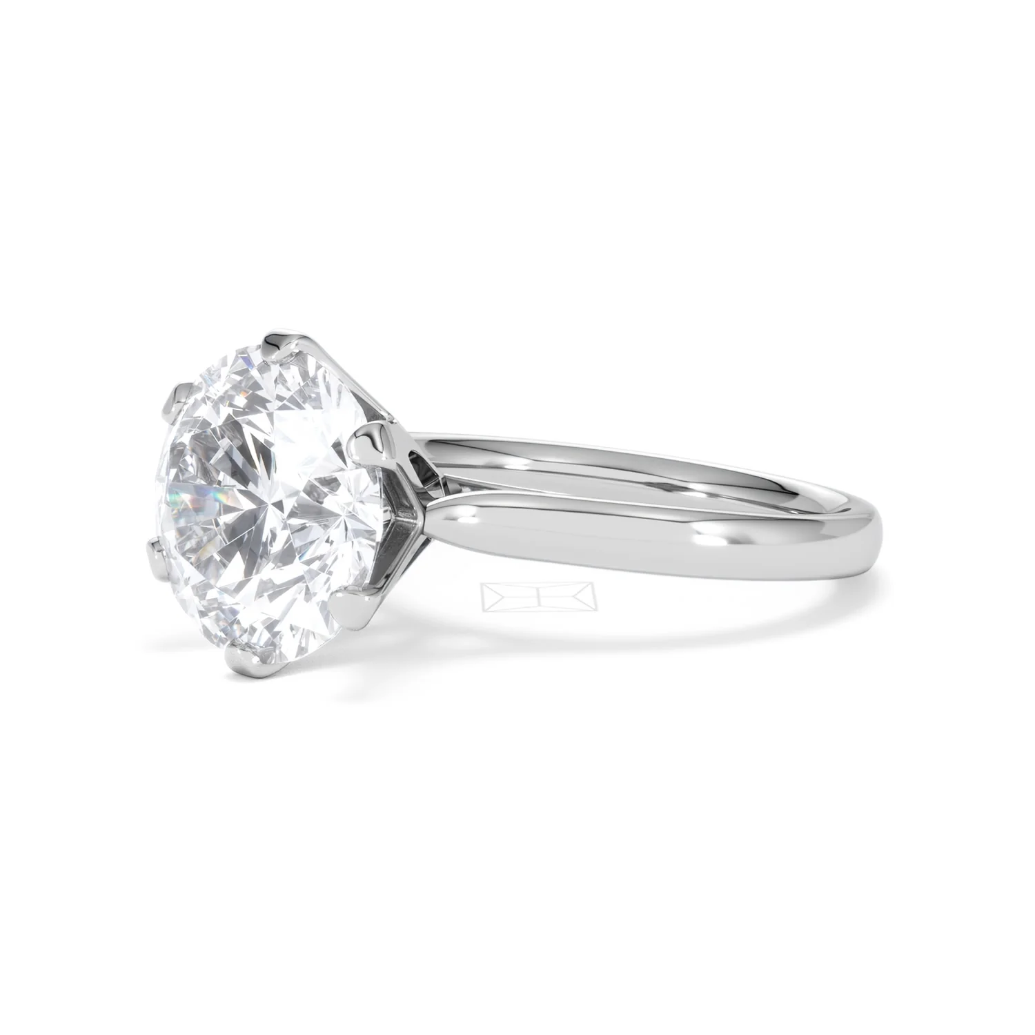 Low Set Chloe 5.00ct Lab Diamond Round Cut Engagement Ring in 18K White Gold G/VS1 - Image 79