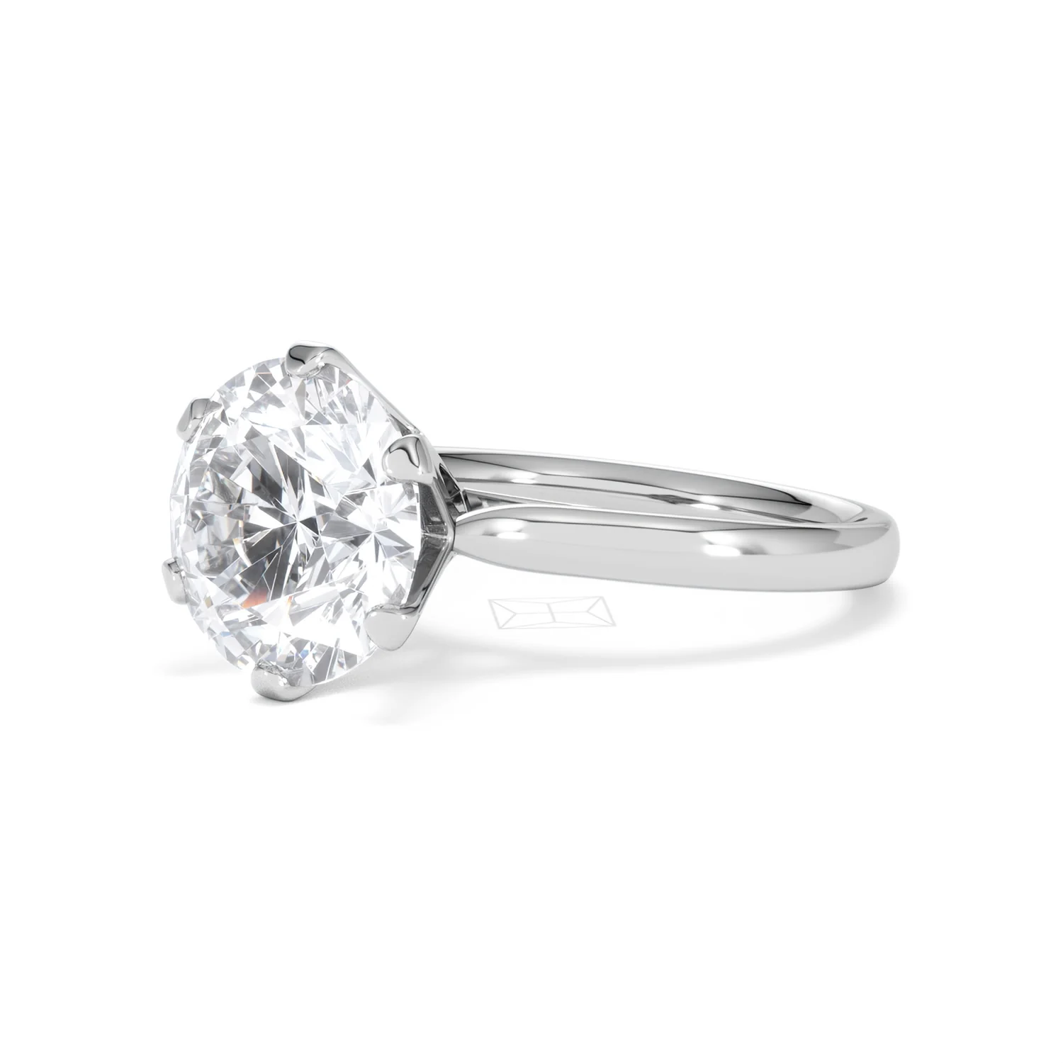 Low Set Chloe 5.00ct Lab Diamond Round Cut Engagement Ring in 18K White Gold G/VS1 - Image 80