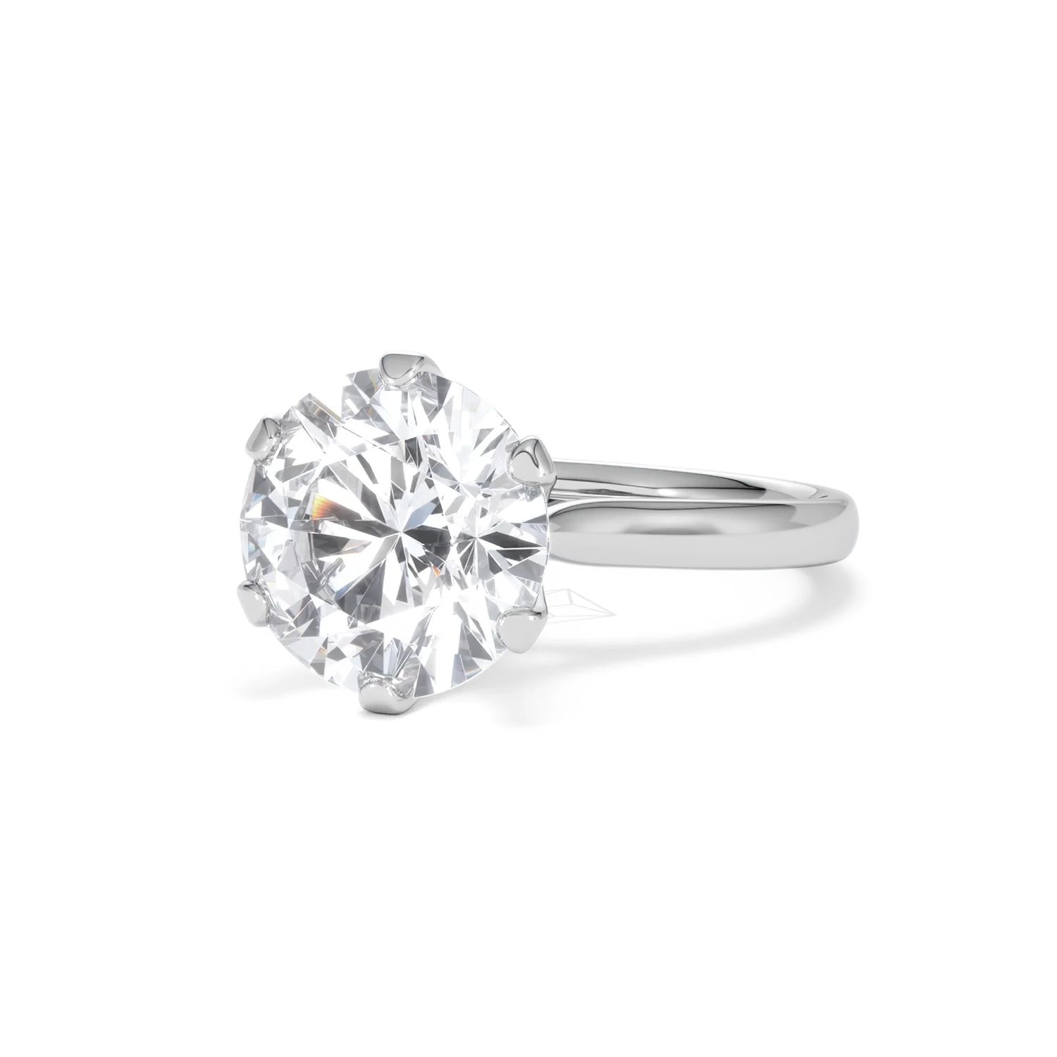 Low Set Chloe 5.00ct Lab Diamond Round Cut Engagement Ring in 18K White Gold G/VS1 - Image 84