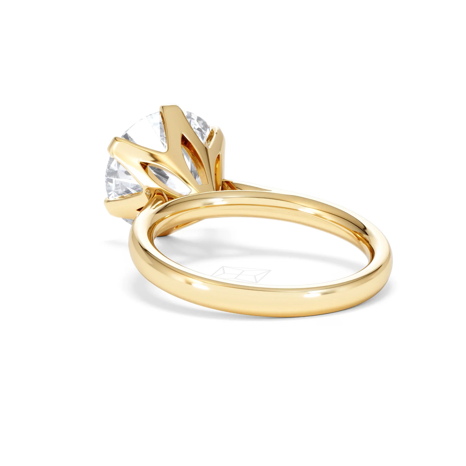 Low Set Chloe 5.00ct Lab Diamond Round Cut Engagement Ring in 18K Yellow Gold G/VS1 - Image 55