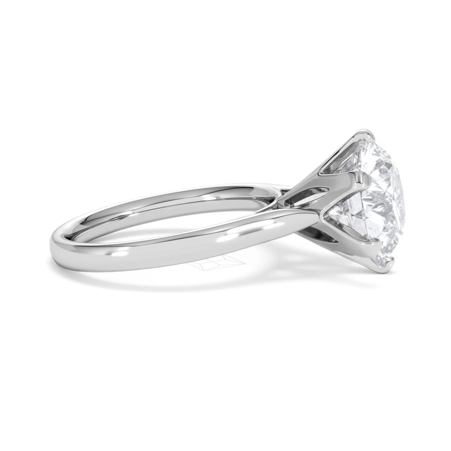 Low Set Chloe 5.00ct Lab Diamond Round Cut Engagement Ring in Platinum G/VS1 - Image 26