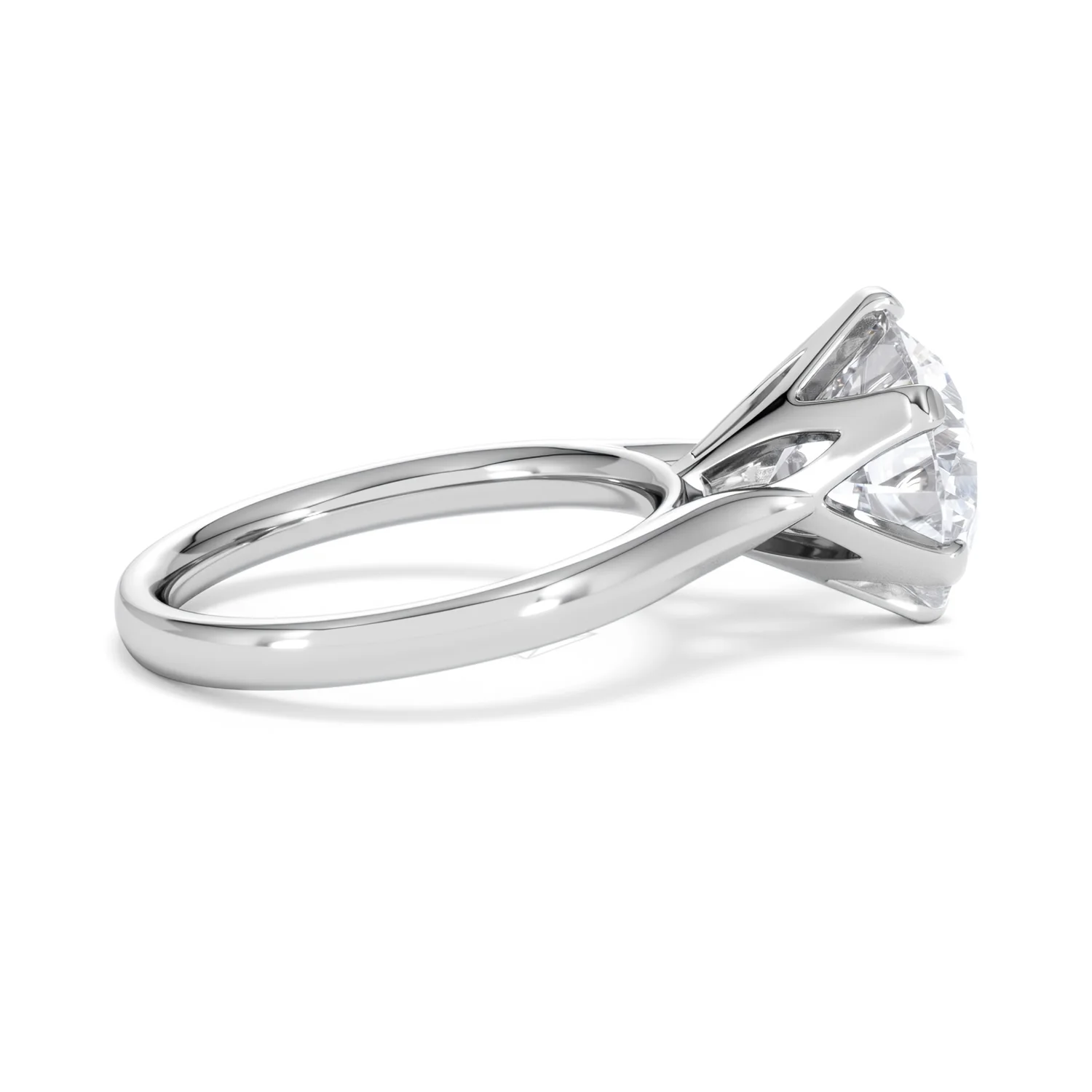 Low Set Chloe 5.00ct Lab Diamond Round Cut Engagement Ring in Platinum G/VS1 - Image 31