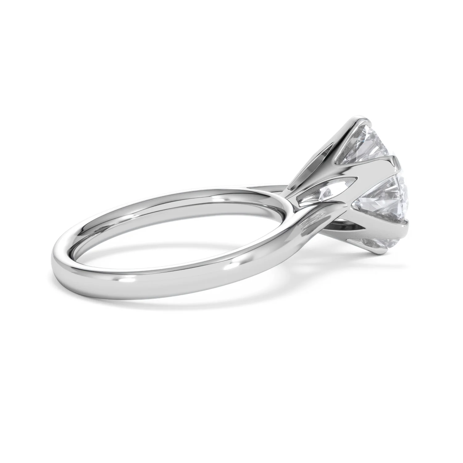 Low Set Chloe 5.00ct Lab Diamond Round Cut Engagement Ring in Platinum G/VS1 - Image 34