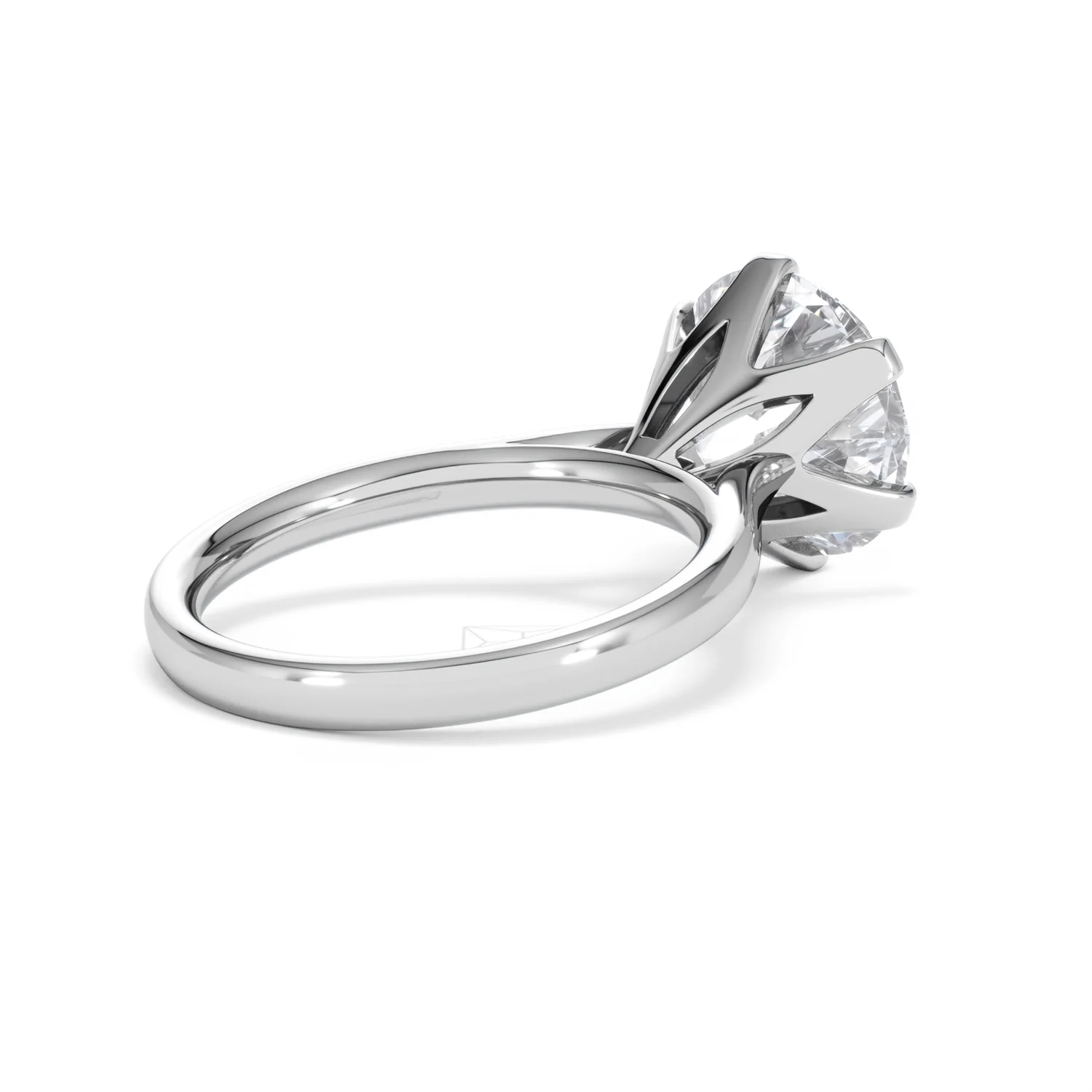Low Set Chloe 5.00ct Lab Diamond Round Cut Engagement Ring in Platinum G/VS1 - Image 39