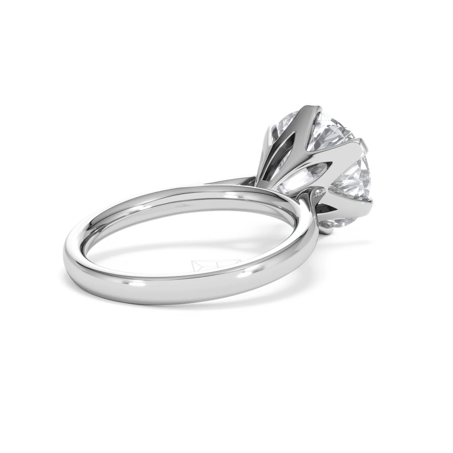 Low Set Chloe 5.00ct Lab Diamond Round Cut Engagement Ring in Platinum G/VS1 - Image 40
