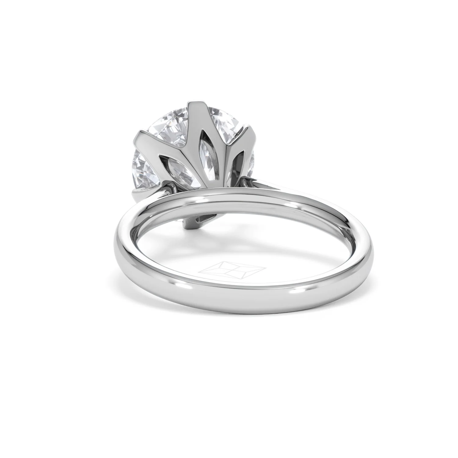 Low Set Chloe 5.00ct Lab Diamond Round Cut Engagement Ring in Platinum G/VS1 - Image 52