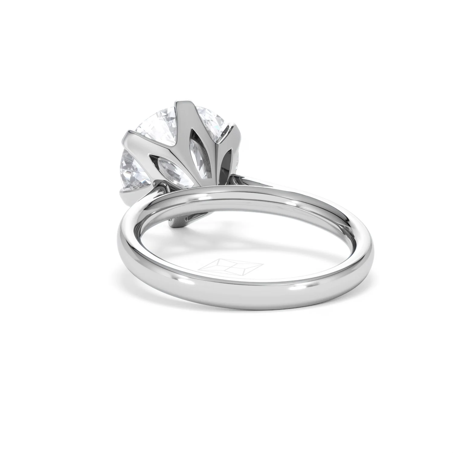 Low Set Chloe 5.00ct Lab Diamond Round Cut Engagement Ring in Platinum G/VS1 - Image 53