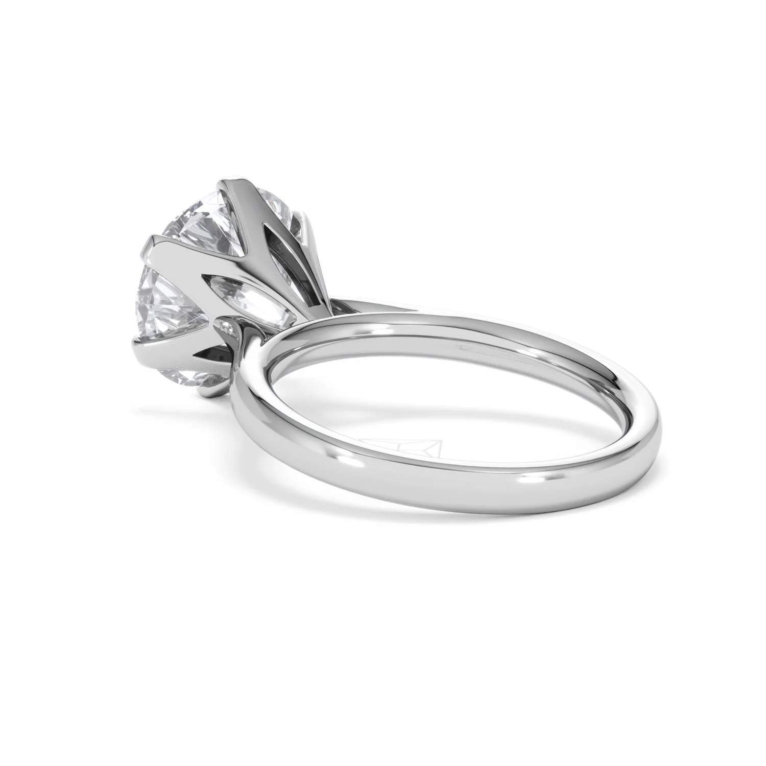 Low Set Chloe 5.00ct Lab Diamond Round Cut Engagement Ring in Platinum G/VS1 - Image 58