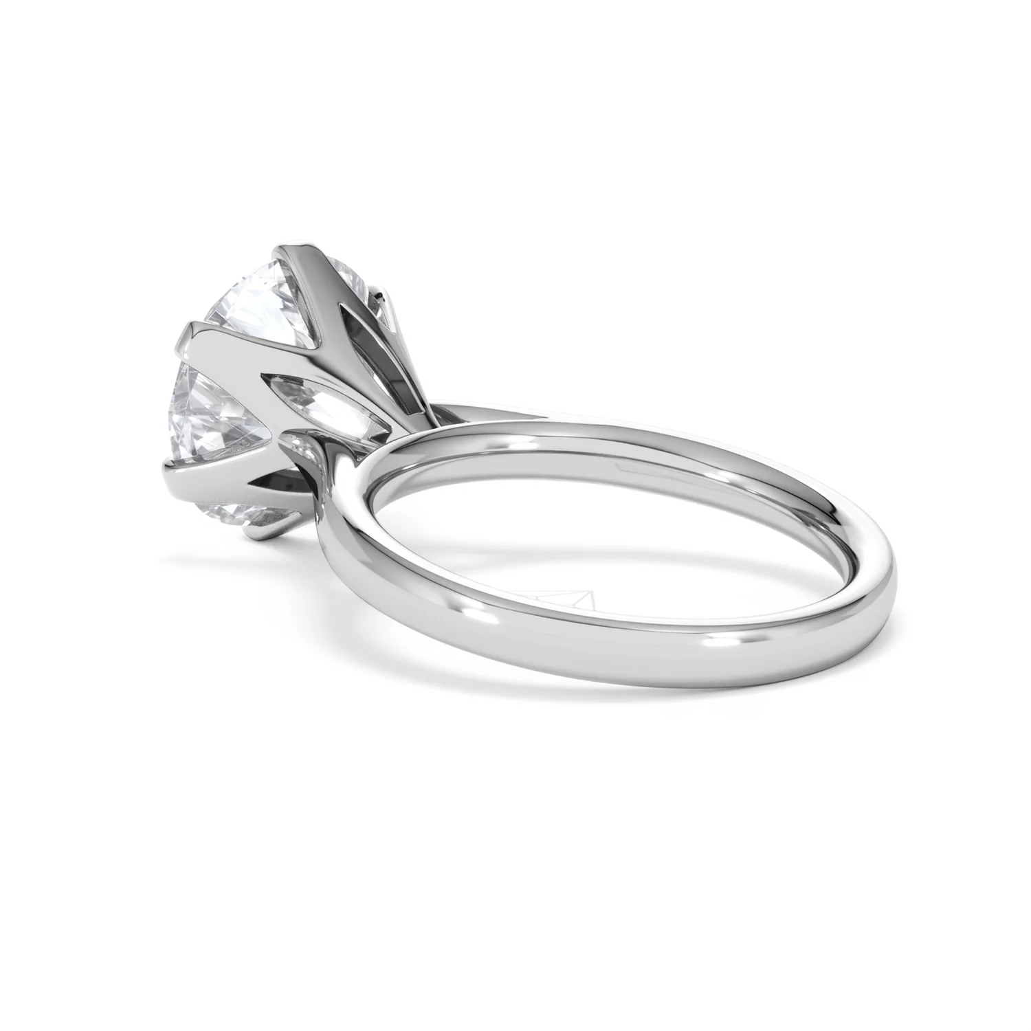 Low Set Chloe 5.00ct Lab Diamond Round Cut Engagement Ring in Platinum G/VS1 - Image 59