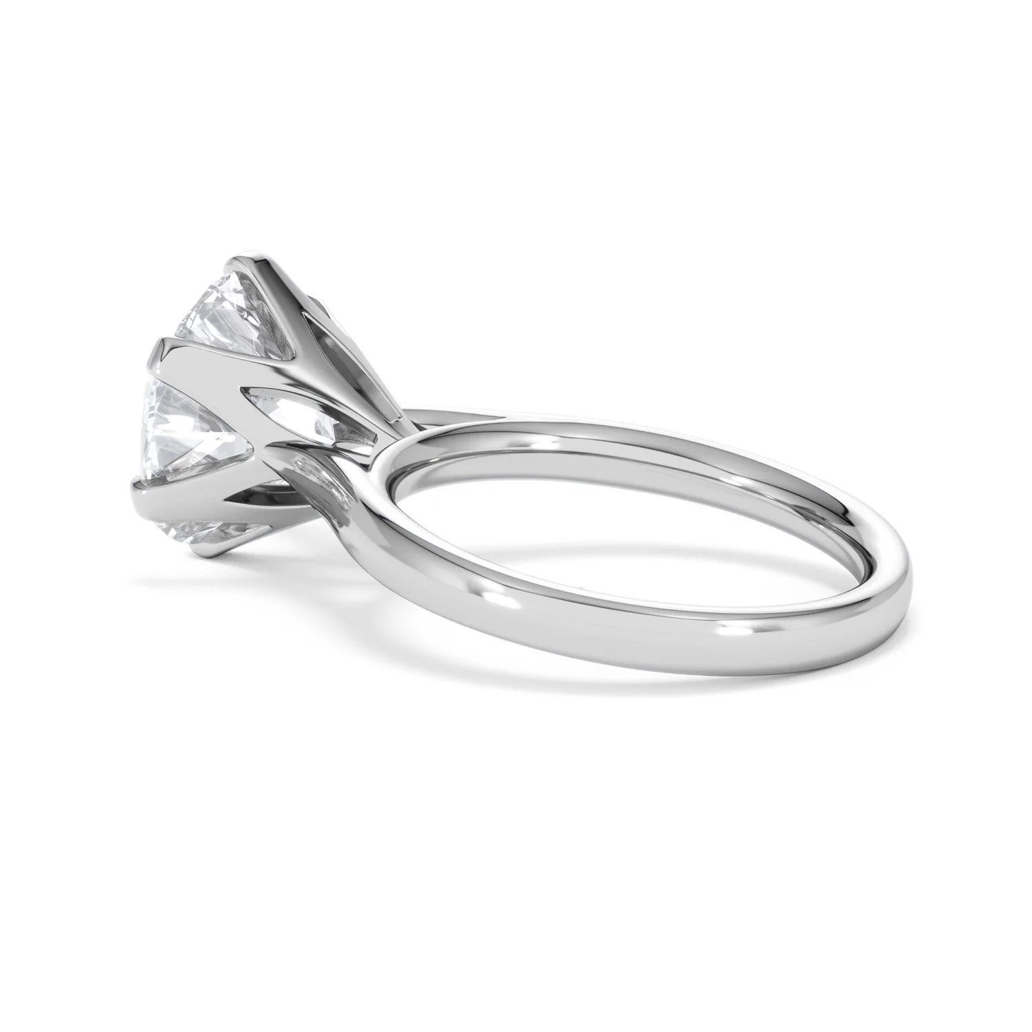 Low Set Chloe 5.00ct Lab Diamond Round Cut Engagement Ring in Platinum G/VS1 - Image 62