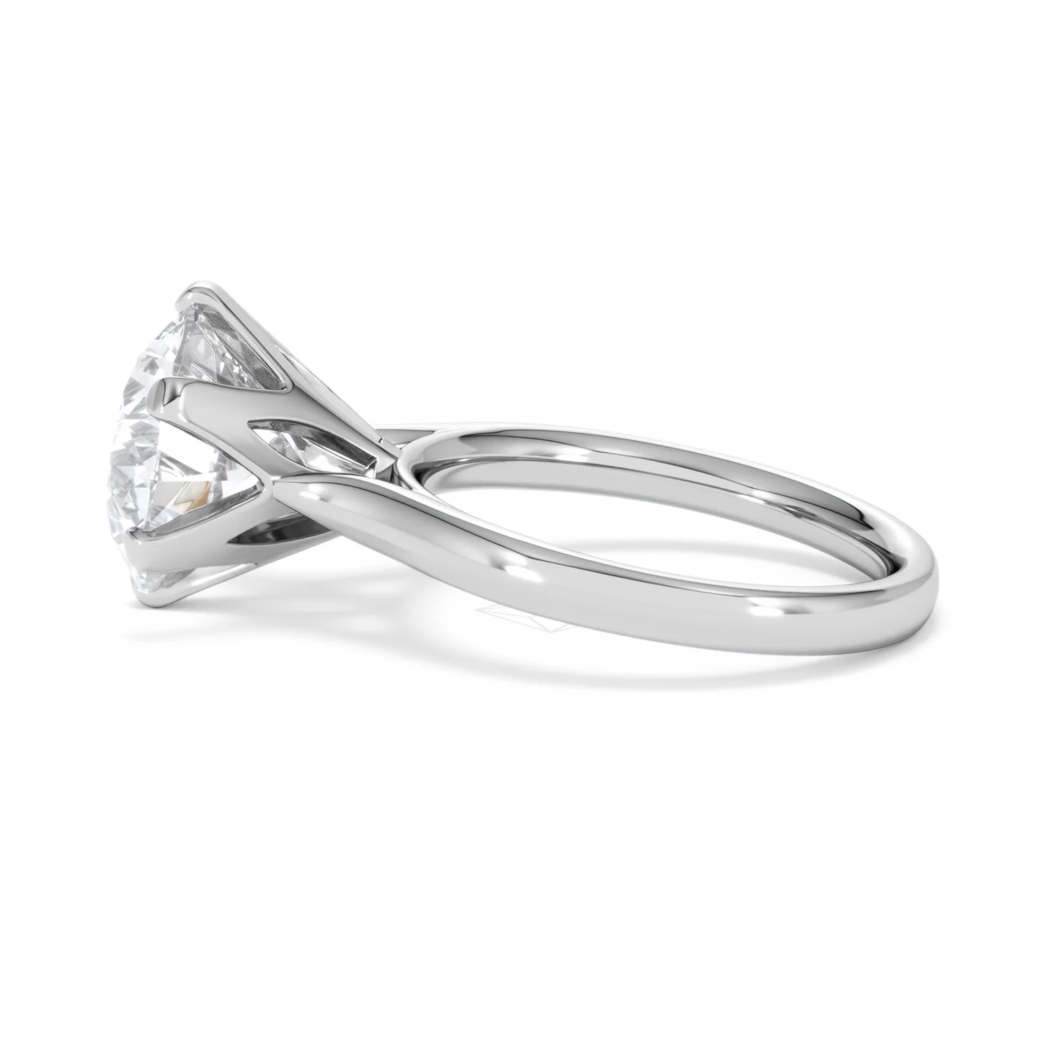 Low Set Chloe 5.00ct Lab Diamond Round Cut Engagement Ring in Platinum G/VS1 - Image 68
